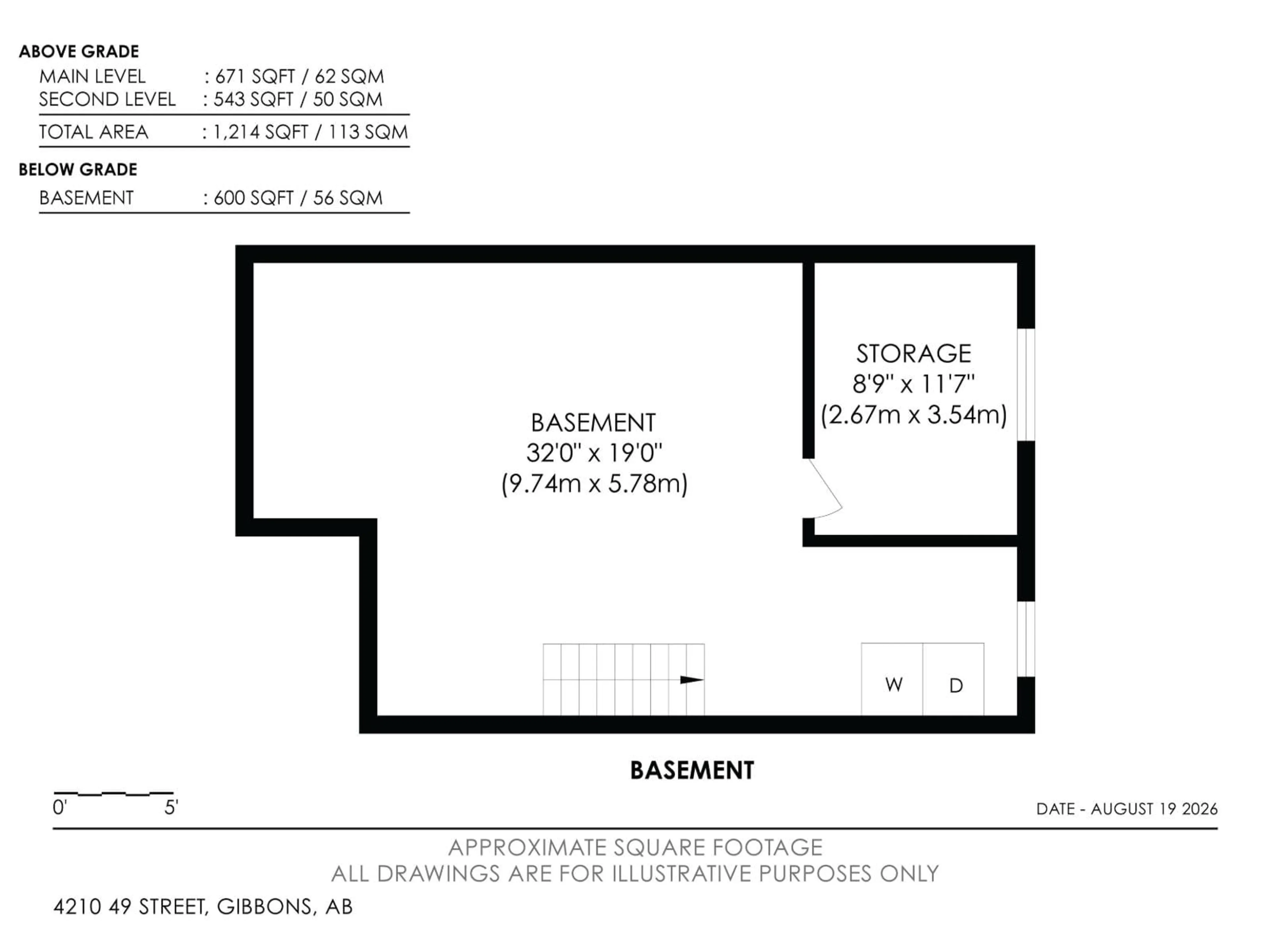 Floor plan for 4210 49 ST, Gibbons Alberta T0A1N0