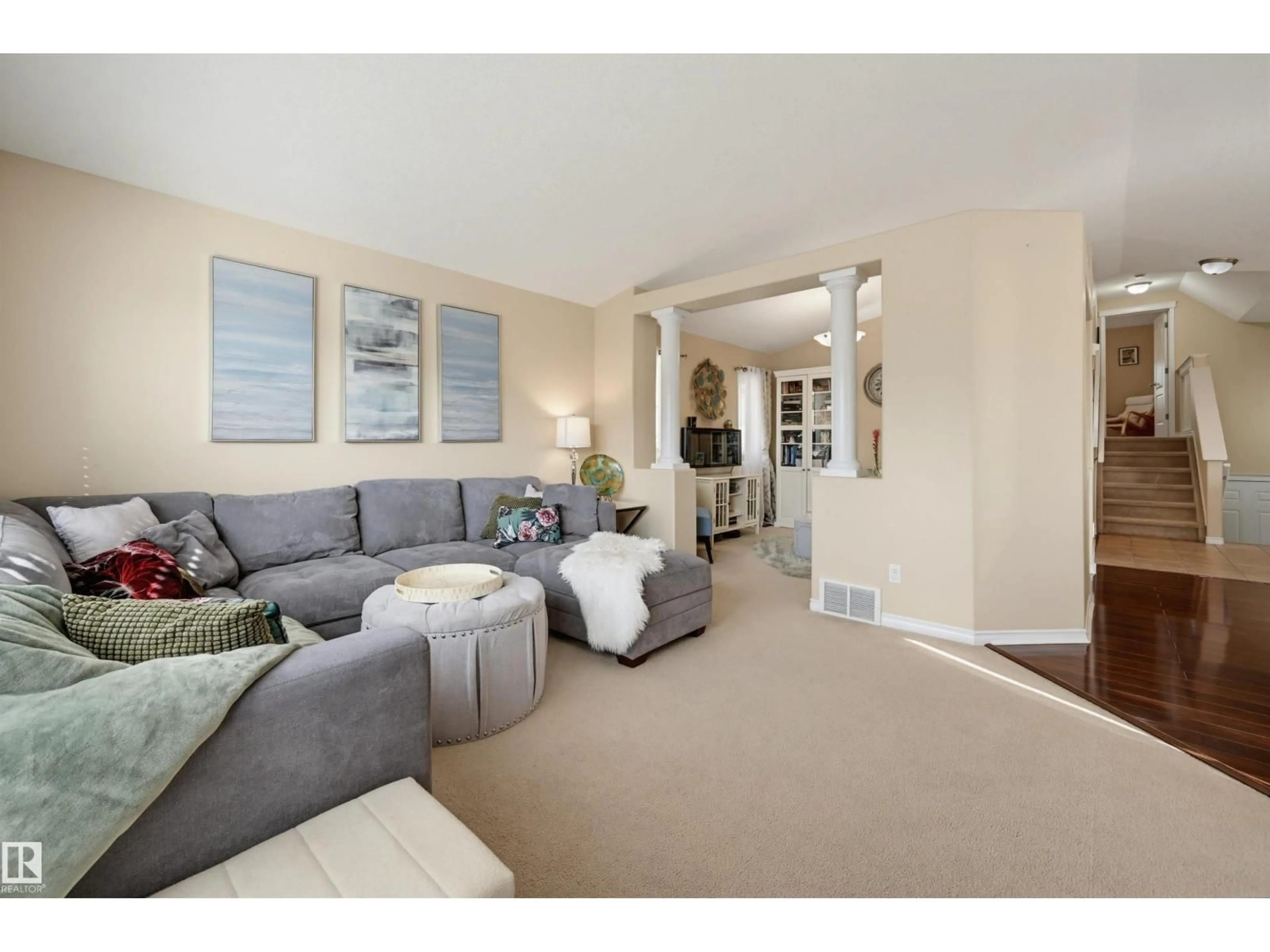 Living room with furniture, unknown for 4017 158 AV, Edmonton Alberta T5Y0A3