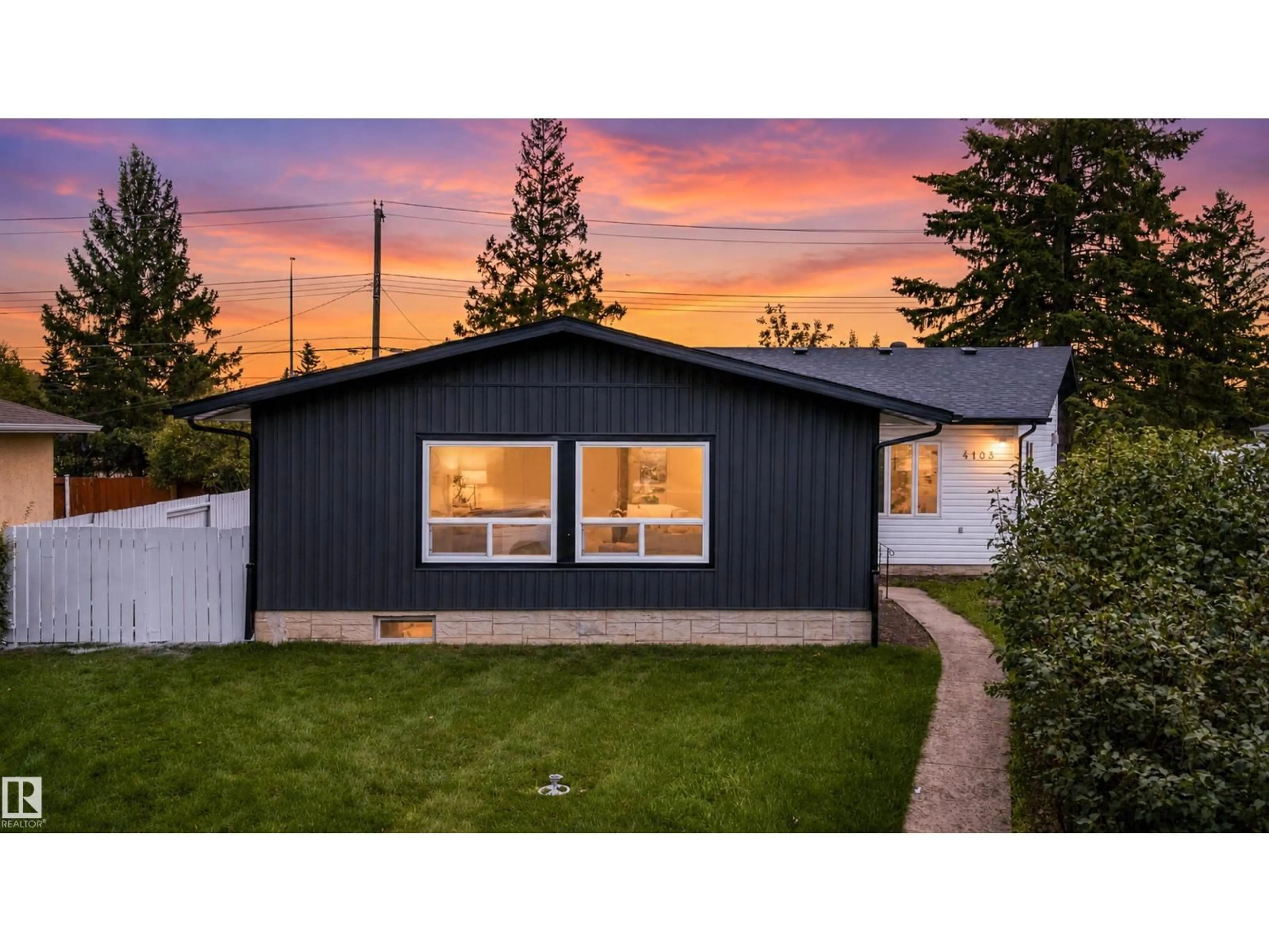 Home with vinyl exterior material, street for NW - 4103 111A ST, Edmonton Alberta T6J1G6