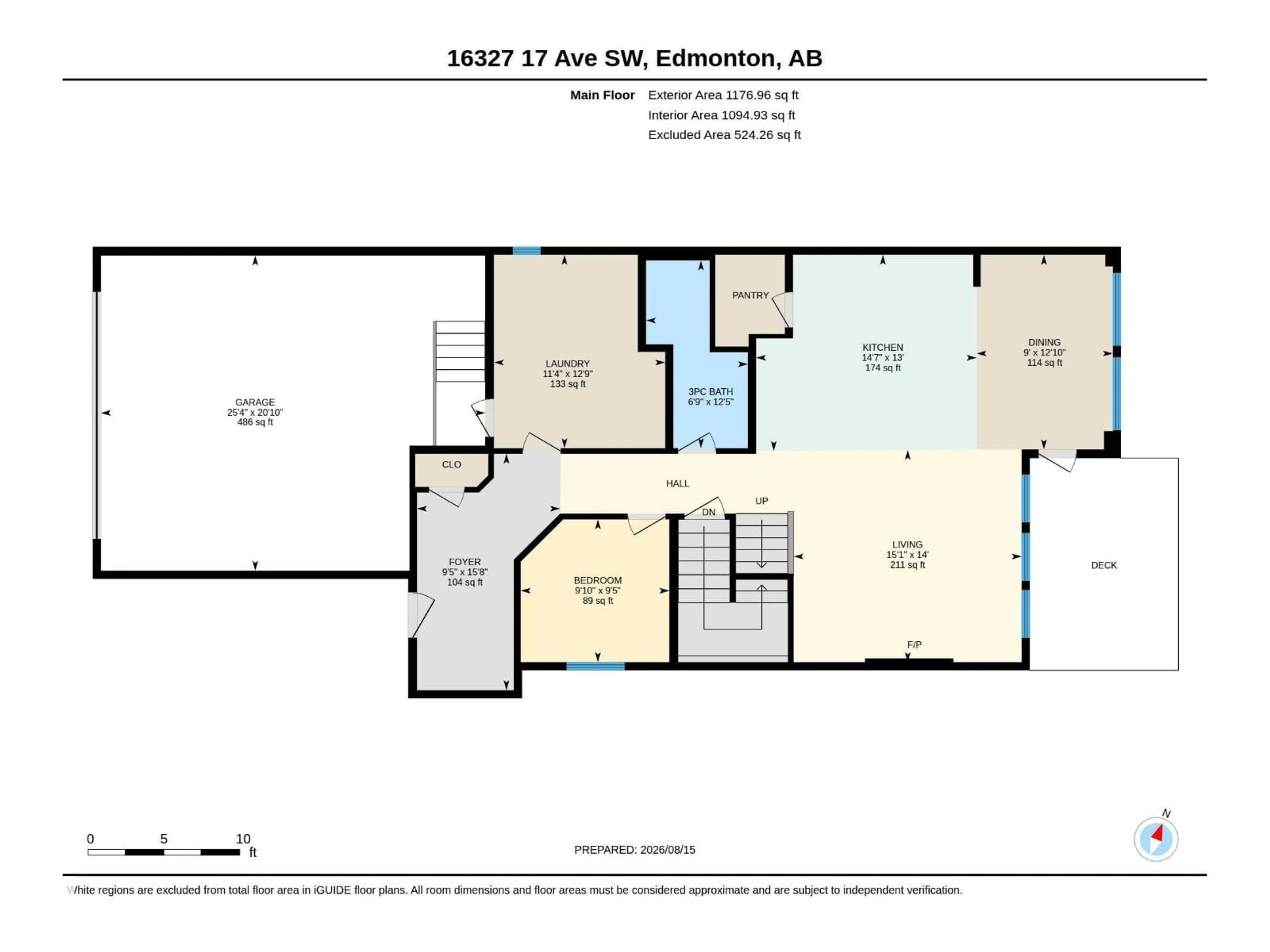 Floor plan for SW - 16327 17 AV, Edmonton Alberta T6W3P6