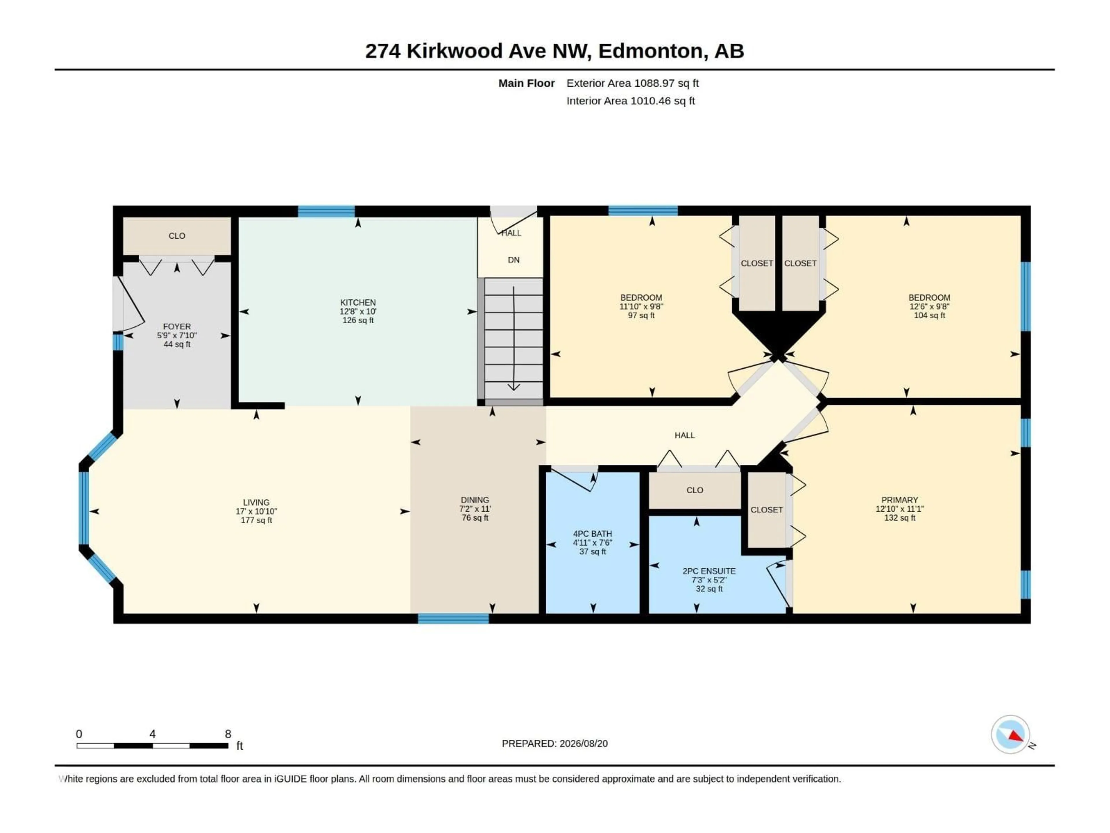 Floor plan for 274 KIRKWOOD AV, Edmonton Alberta T6L5A8