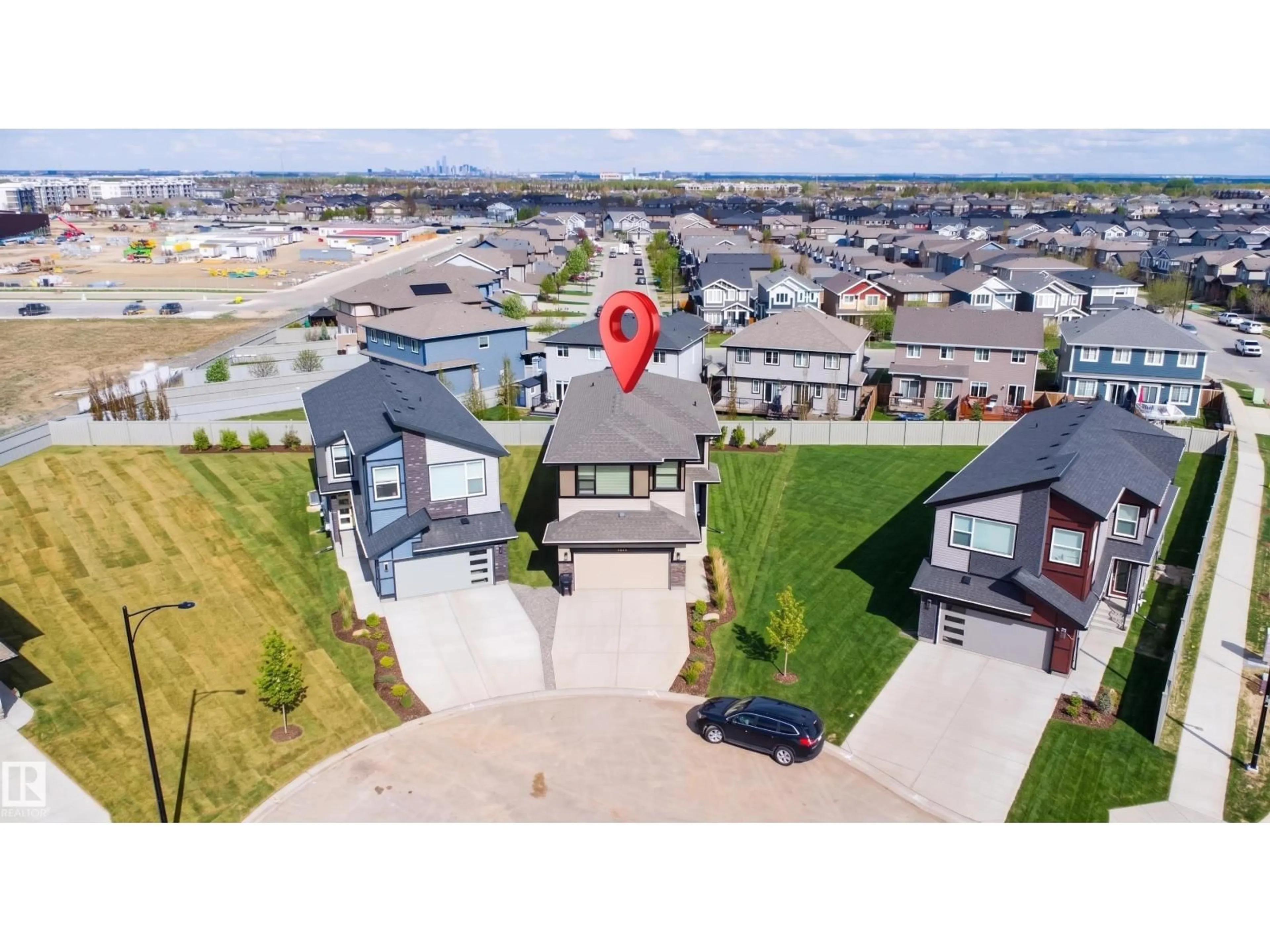 A pic from outside/outdoor area/front of a property/back of a property/a pic from drone, street for NW - 22328 88 AV, Edmonton Alberta T5T7Y3