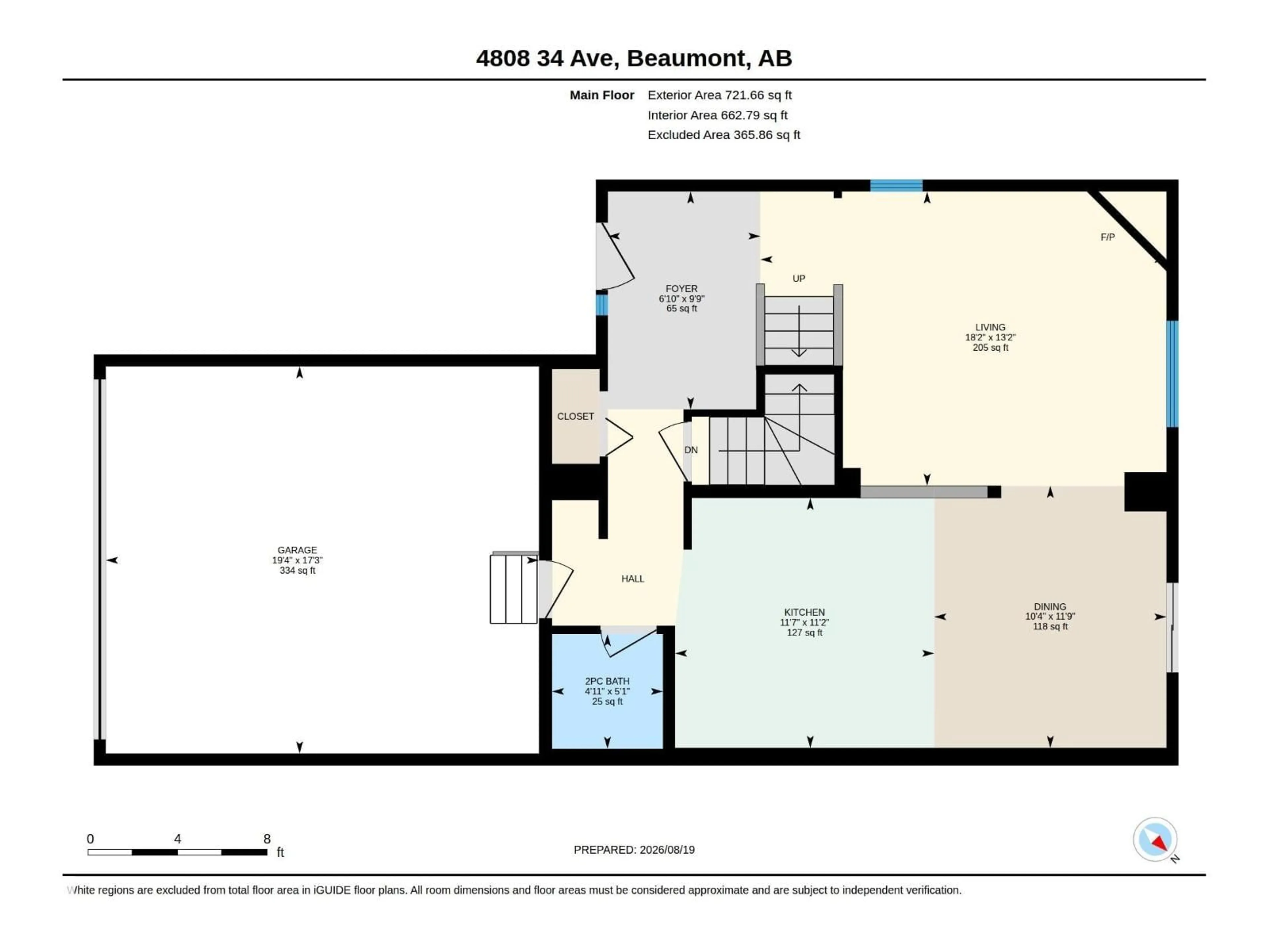 Floor plan for 4808 34, Beaumont Alberta T4X1V2