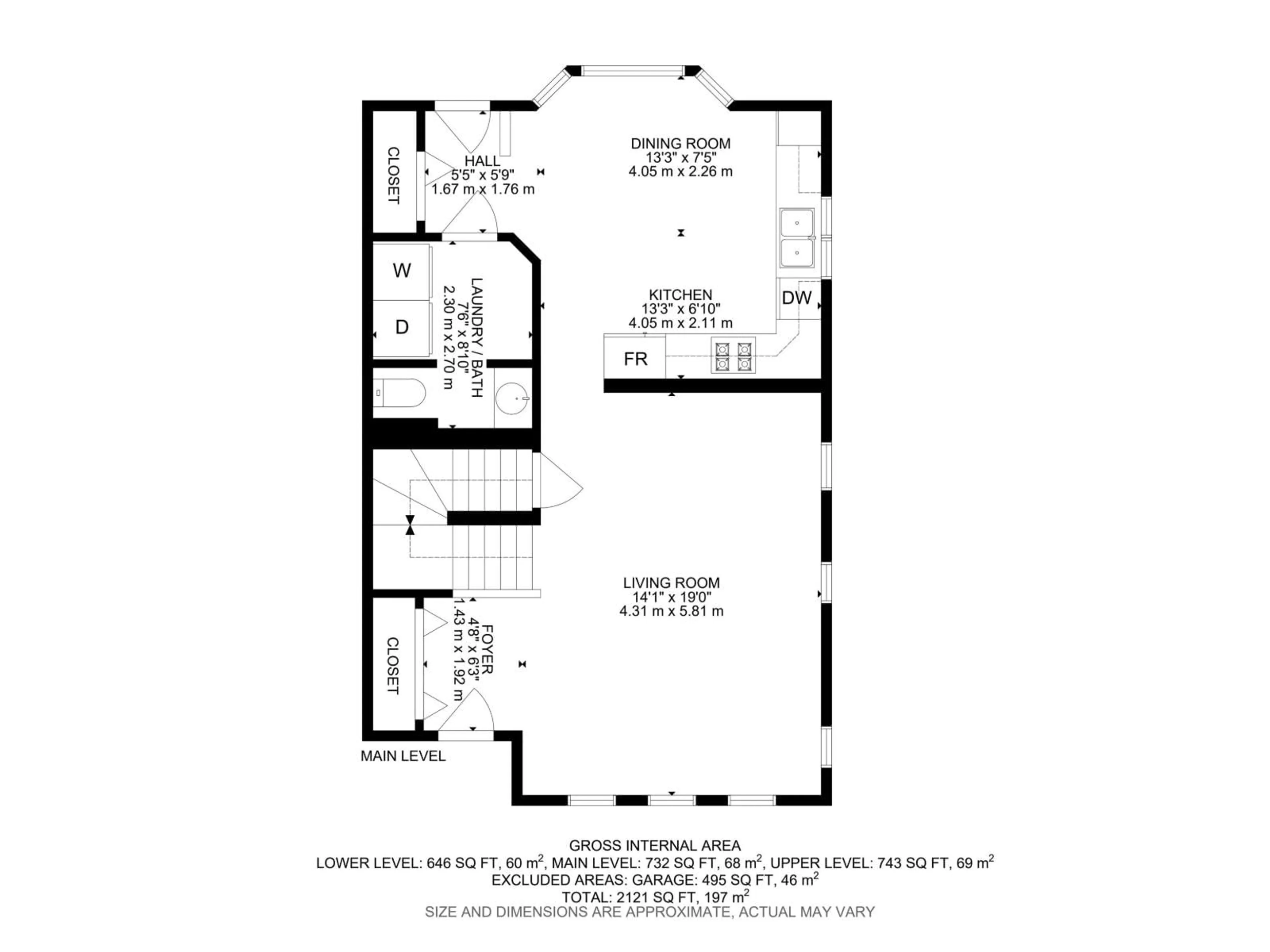 Floor plan for NW - 15727 141 ST, Edmonton Alberta T6V1T4