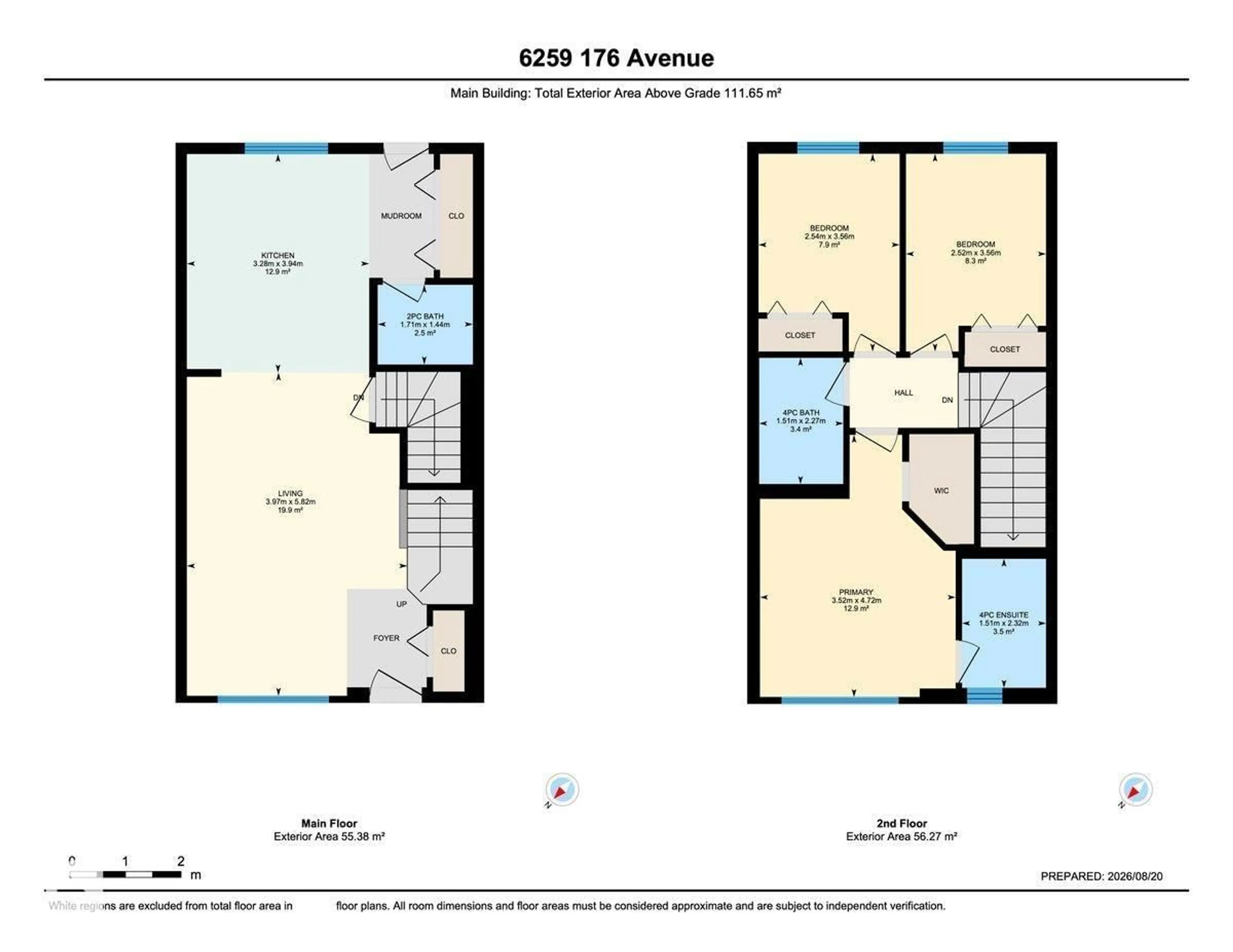 Floor plan for 6259 176 AV, Edmonton Alberta T5Y4E5