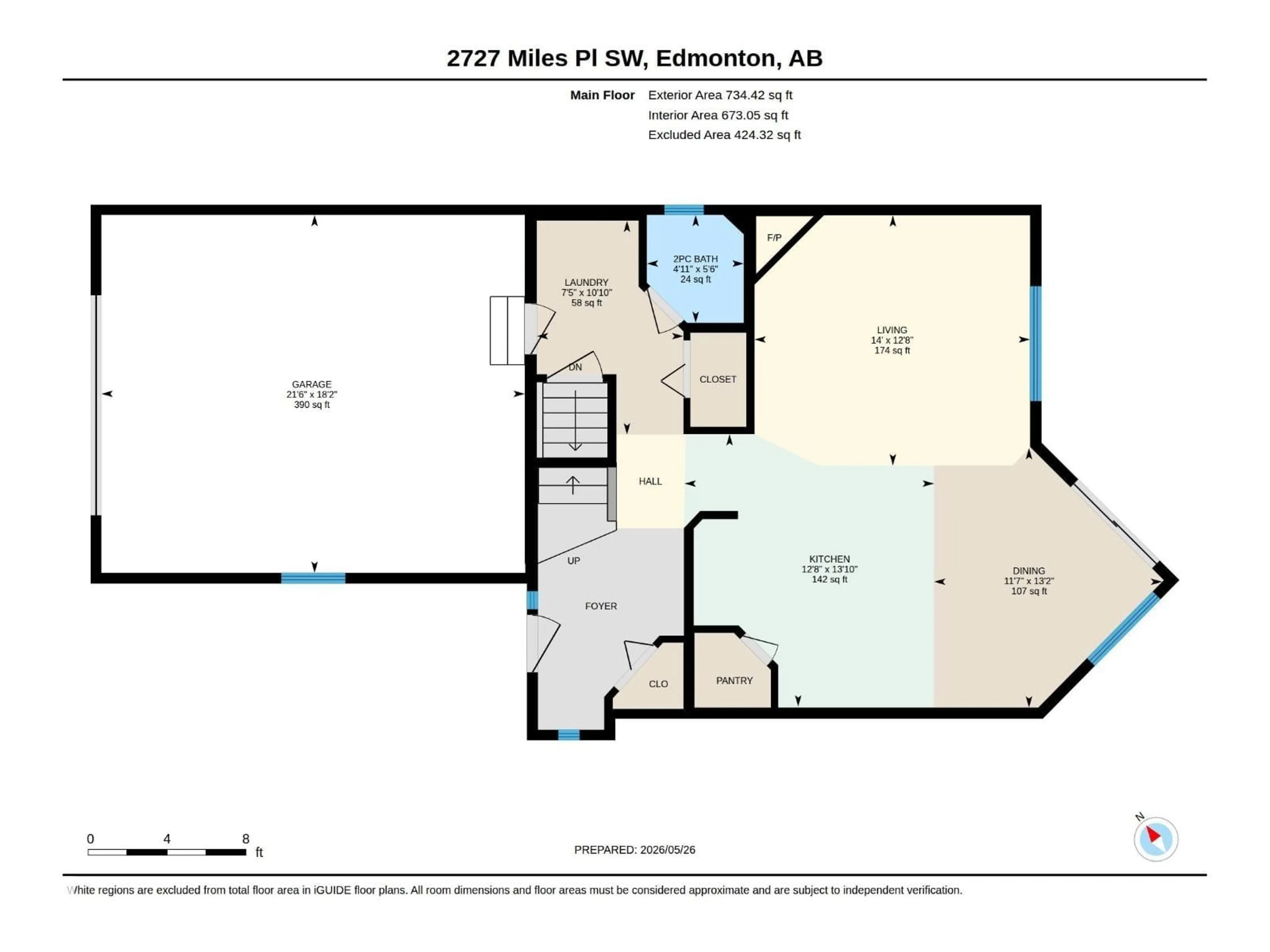 Floor plan for 2727 MILES PL, Edmonton Alberta T6W0B3
