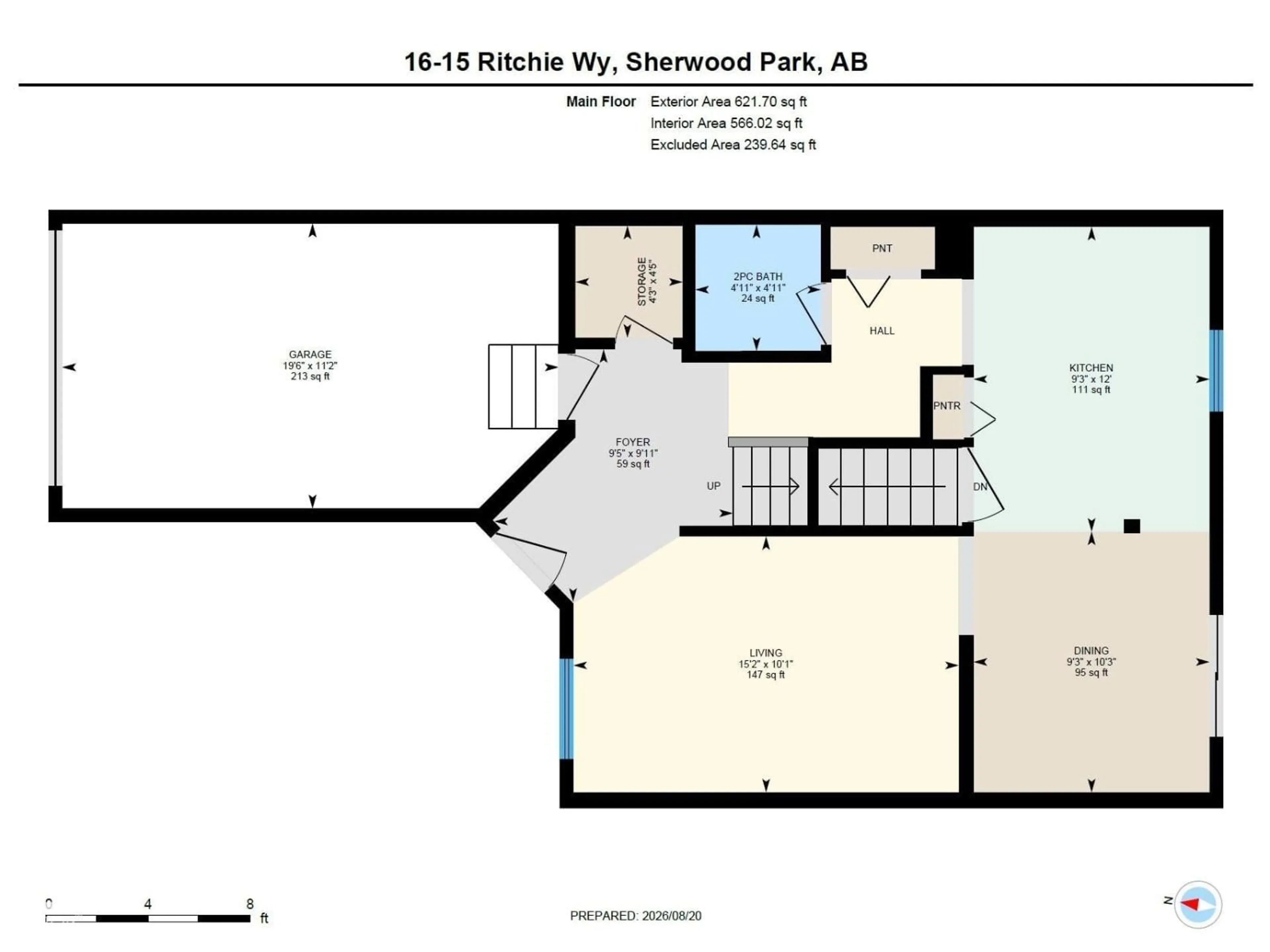 Floor plan for 15 - 16 RITCHIE WY, Sherwood Park Alberta T8A5T3
