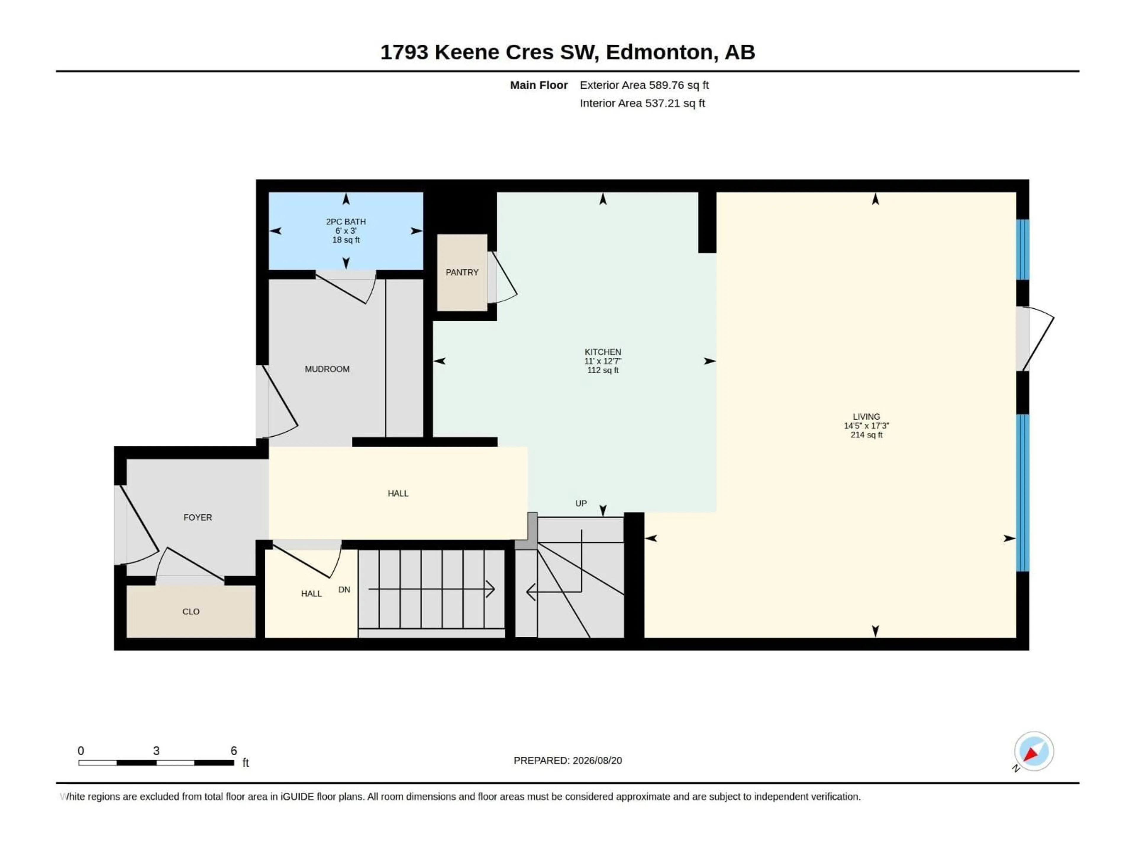 Floor plan for SW - 1793 KEENE CR, Edmonton Alberta T6W3W3