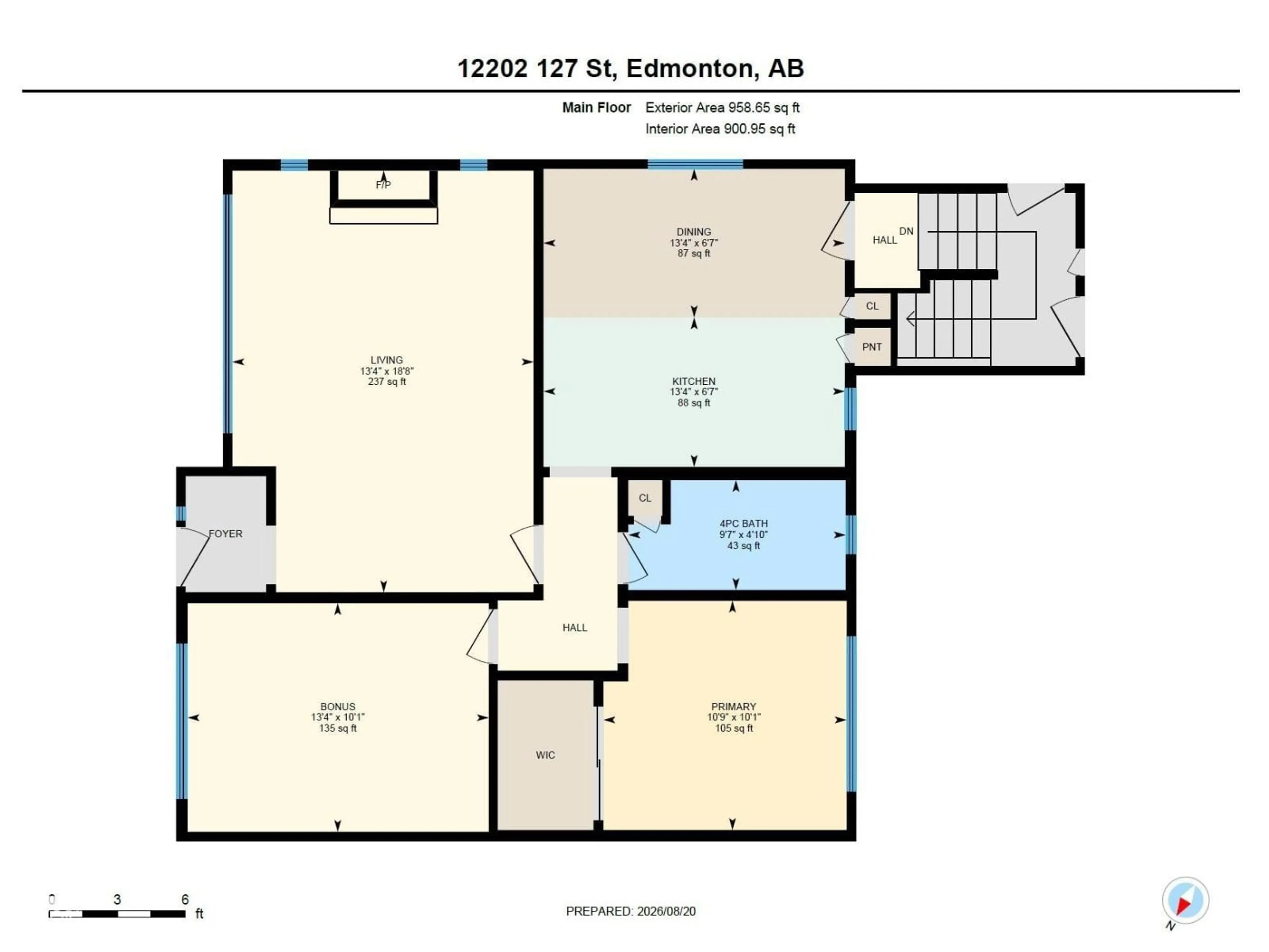 Floor plan for 12022 127 ST, Edmonton Alberta T5L0Z4