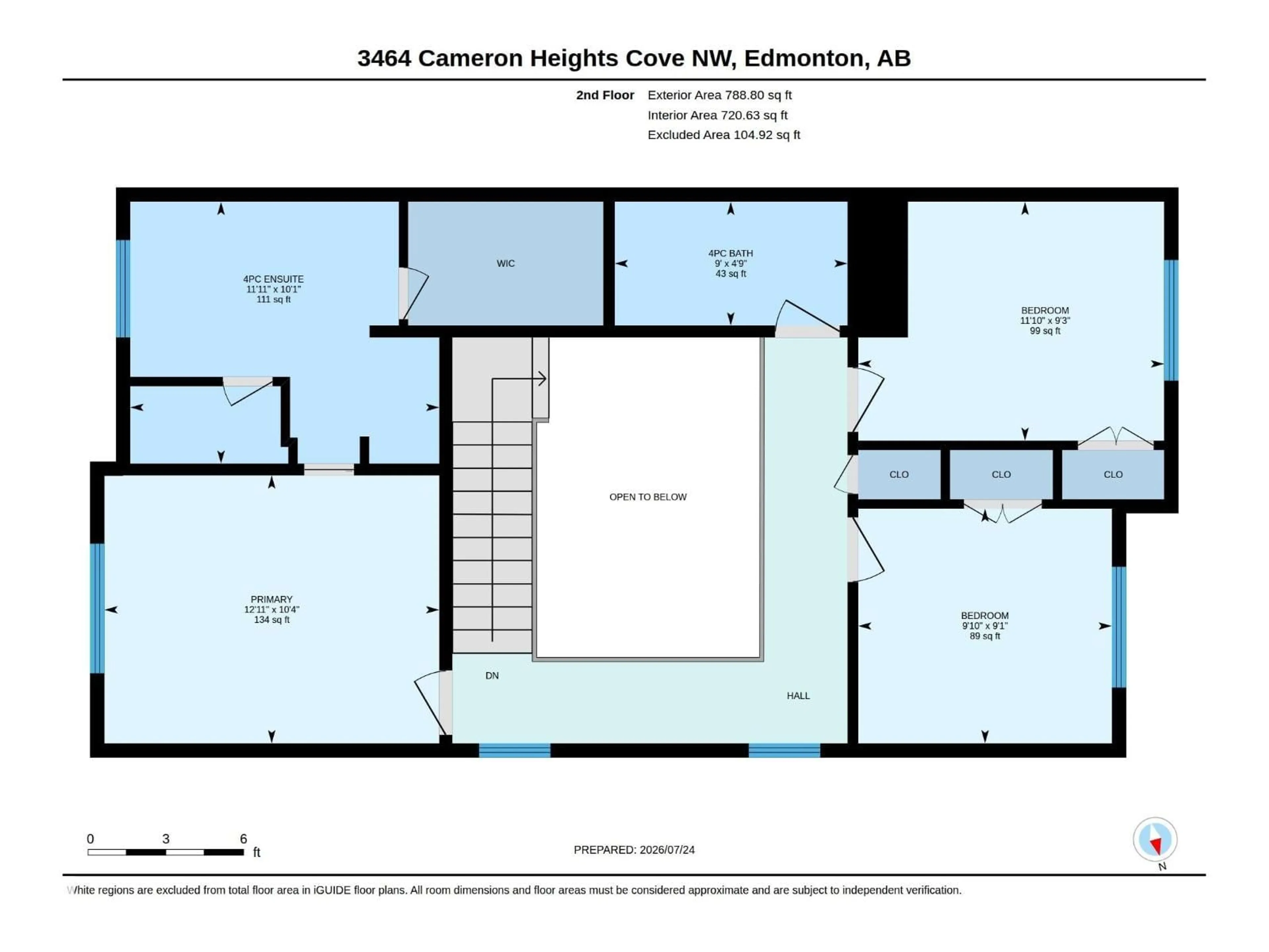 Floor plan for 3464 CAMERON HEIGHTS COVE CV, Edmonton Alberta T6M0R5