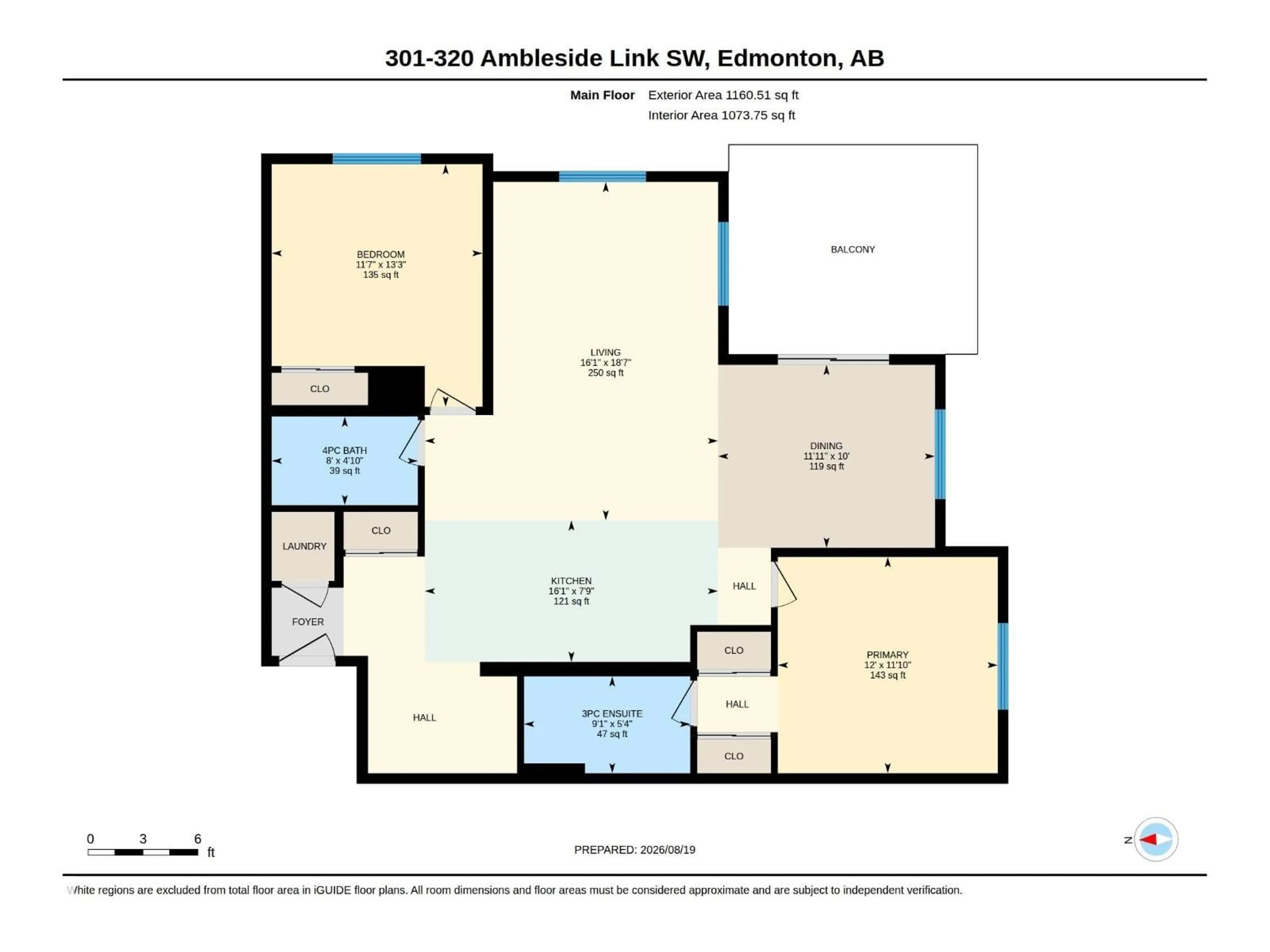 Floor plan for #301 - 320 AMBLESIDE LI, Edmonton Alberta T6W2Z9