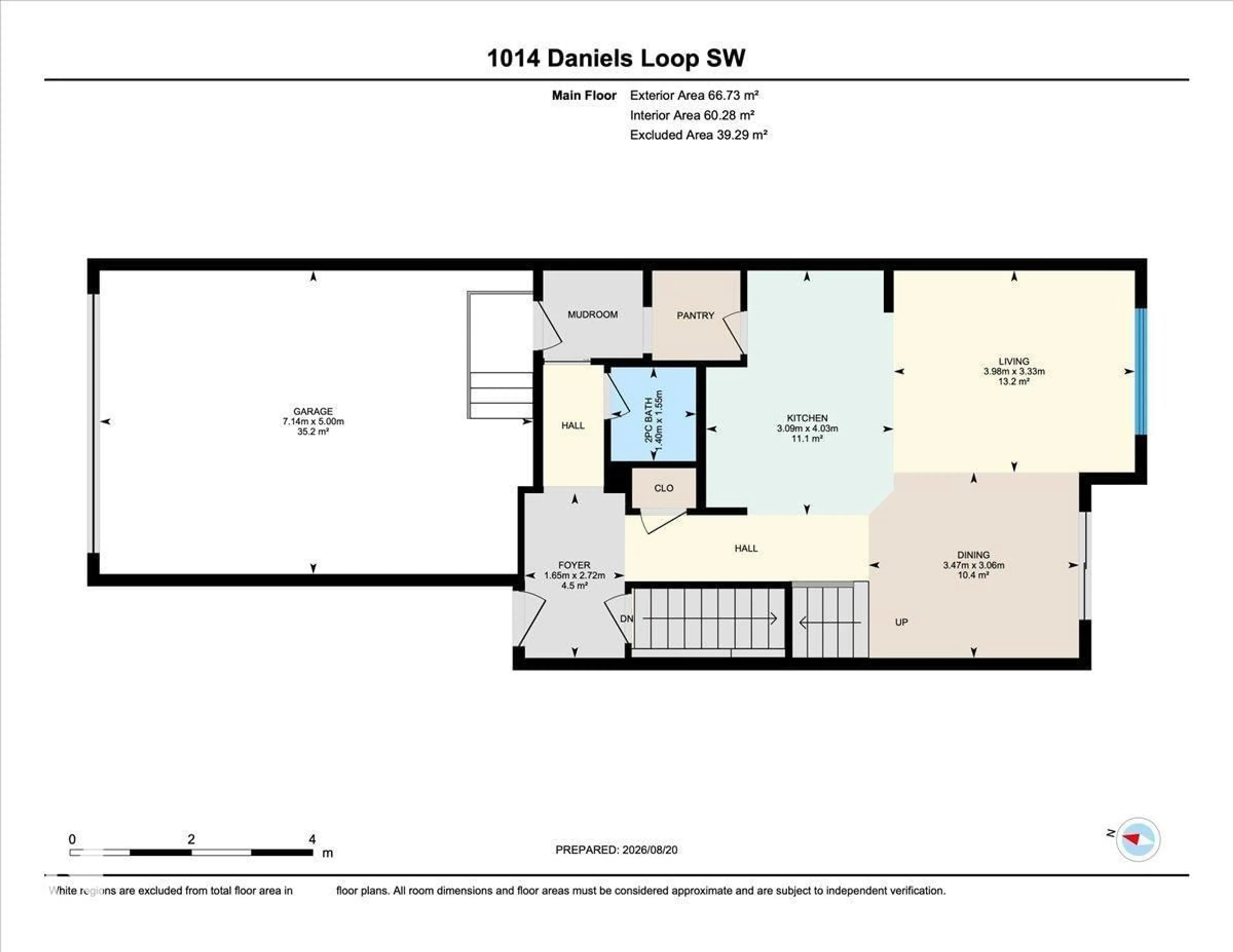 Floor plan for 1014 DANIELS LO, Edmonton Alberta T6W4C9