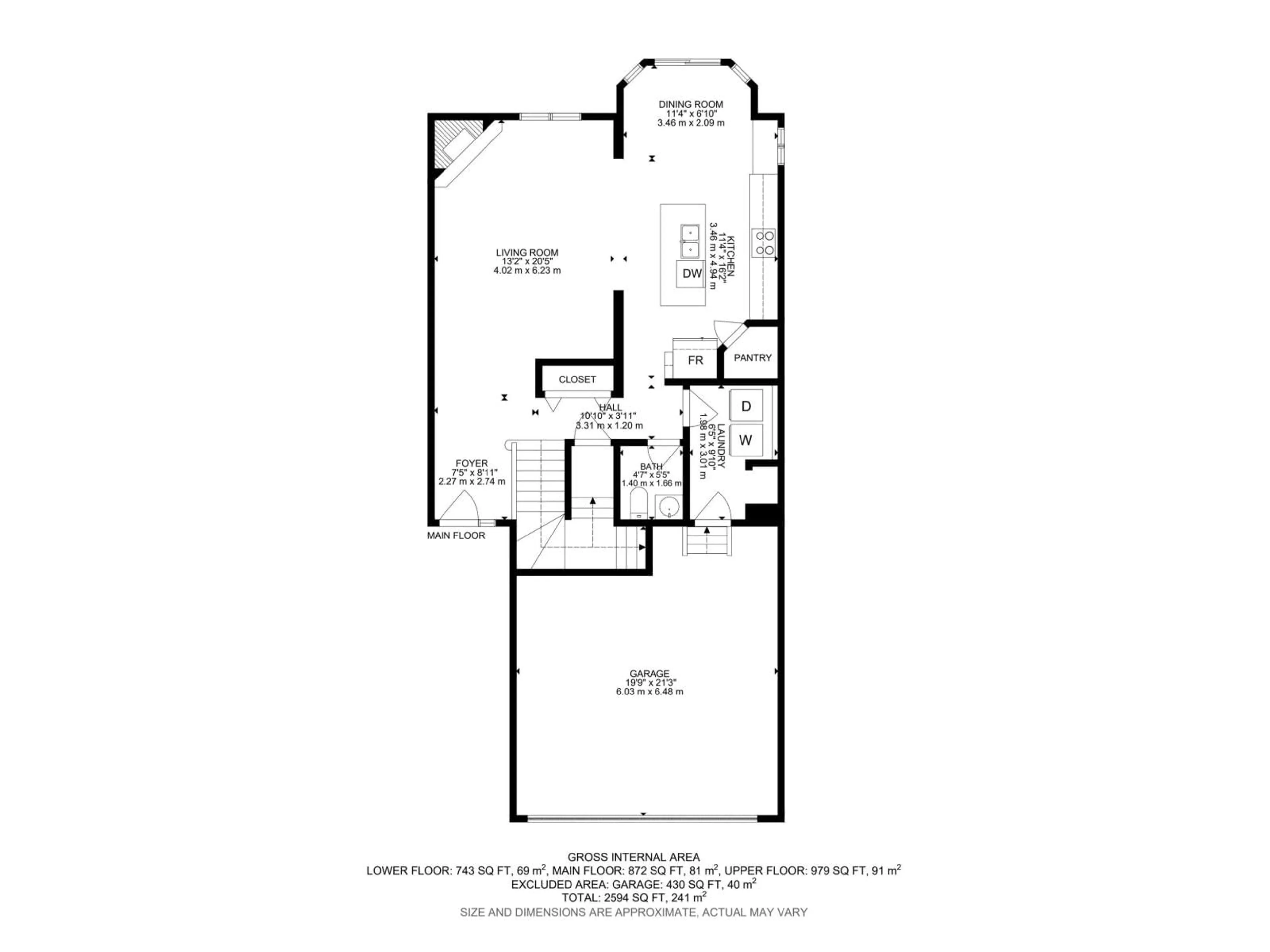 Floor plan for 172 GALLOWAY WD, Fort Saskatchewan Alberta T8L0B9