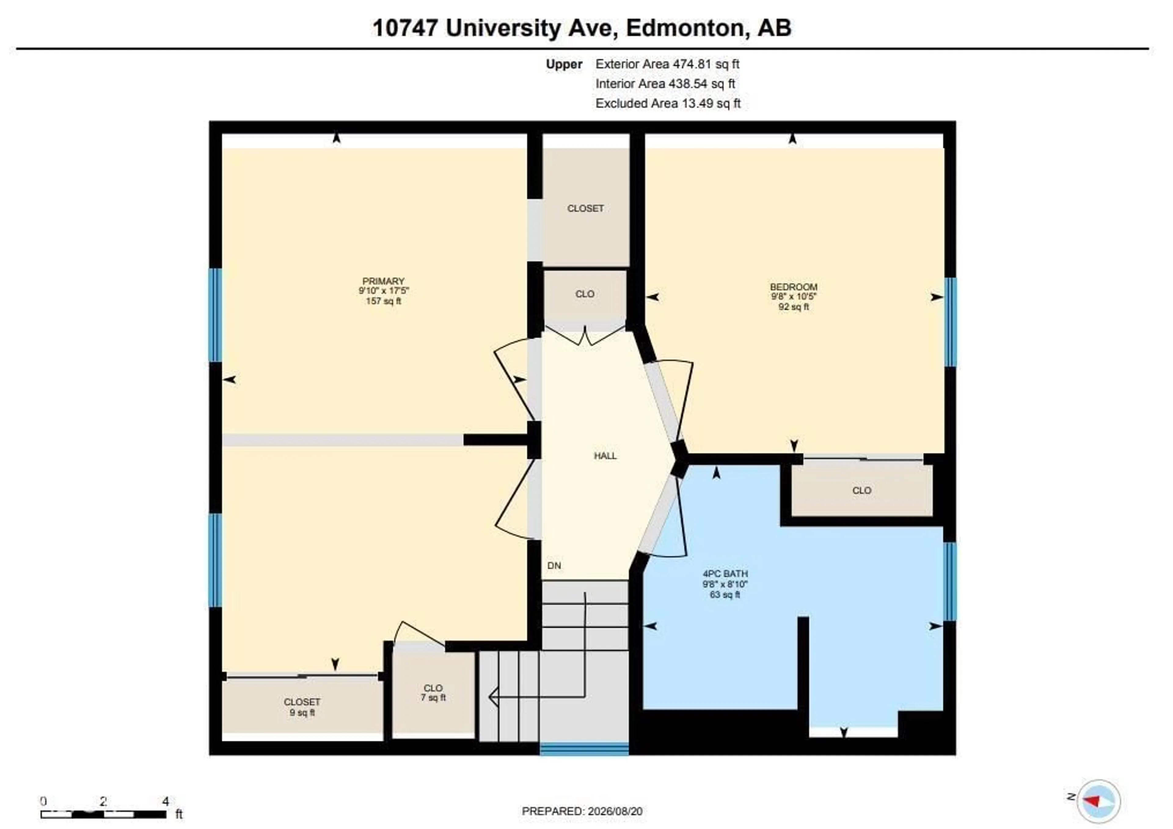 Floor plan for 10747 UNIVERSITY AV, Edmonton Alberta T6E4P8
