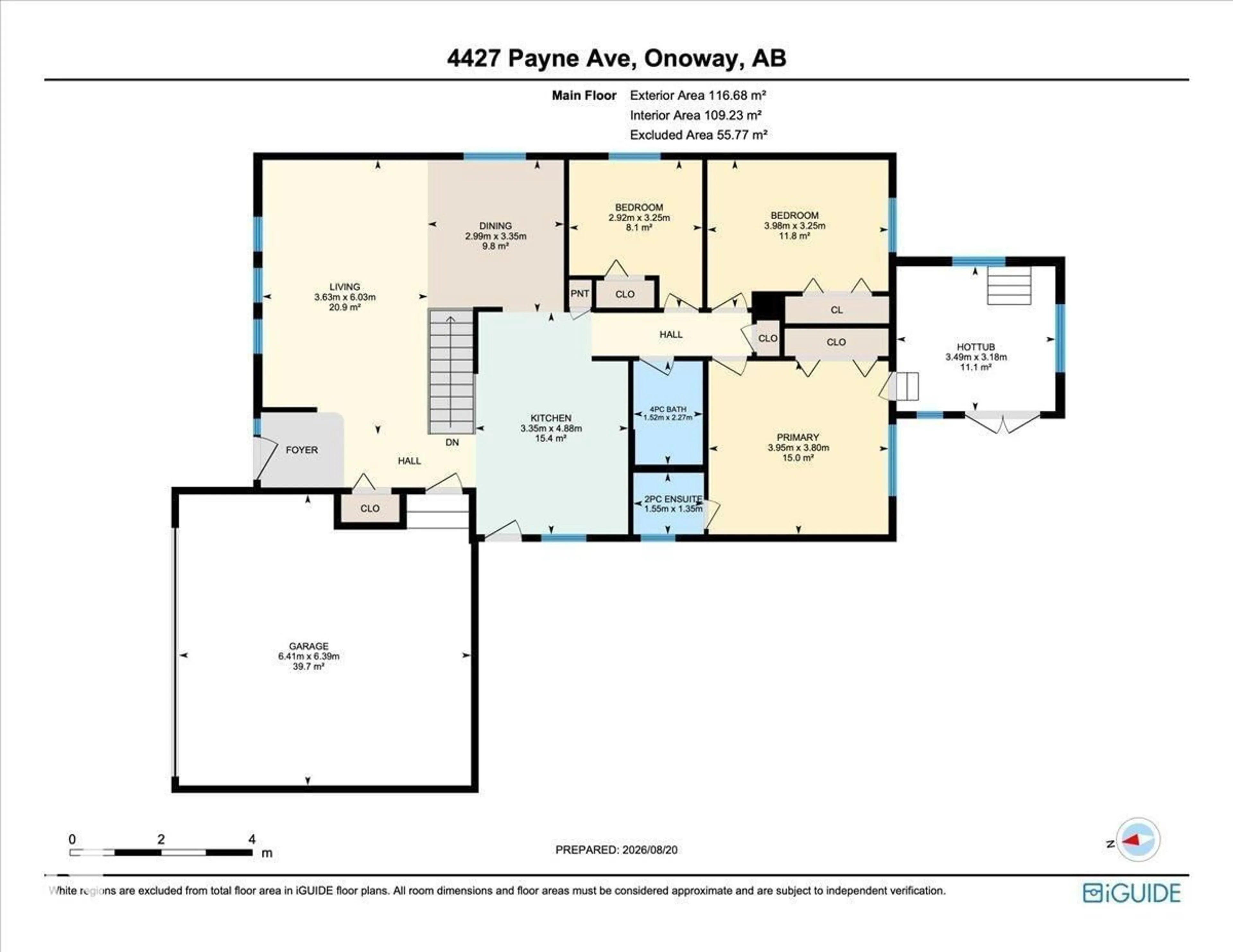 Floor plan for 4427 PAYNE, Onoway Alberta T0E1V0