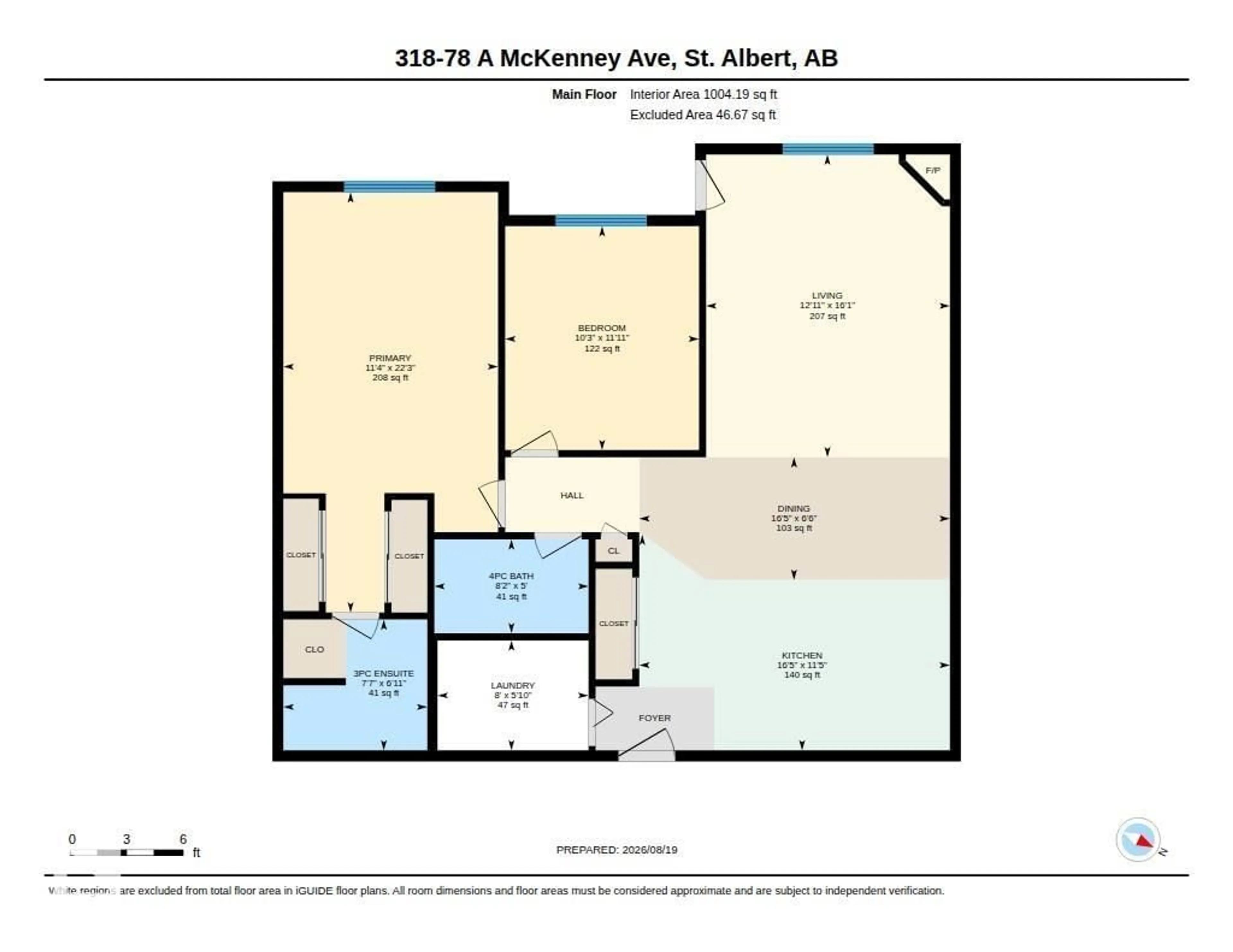 Floor plan for 78A - 318 MCKENNEY AV, St. Albert Alberta T8N7E6