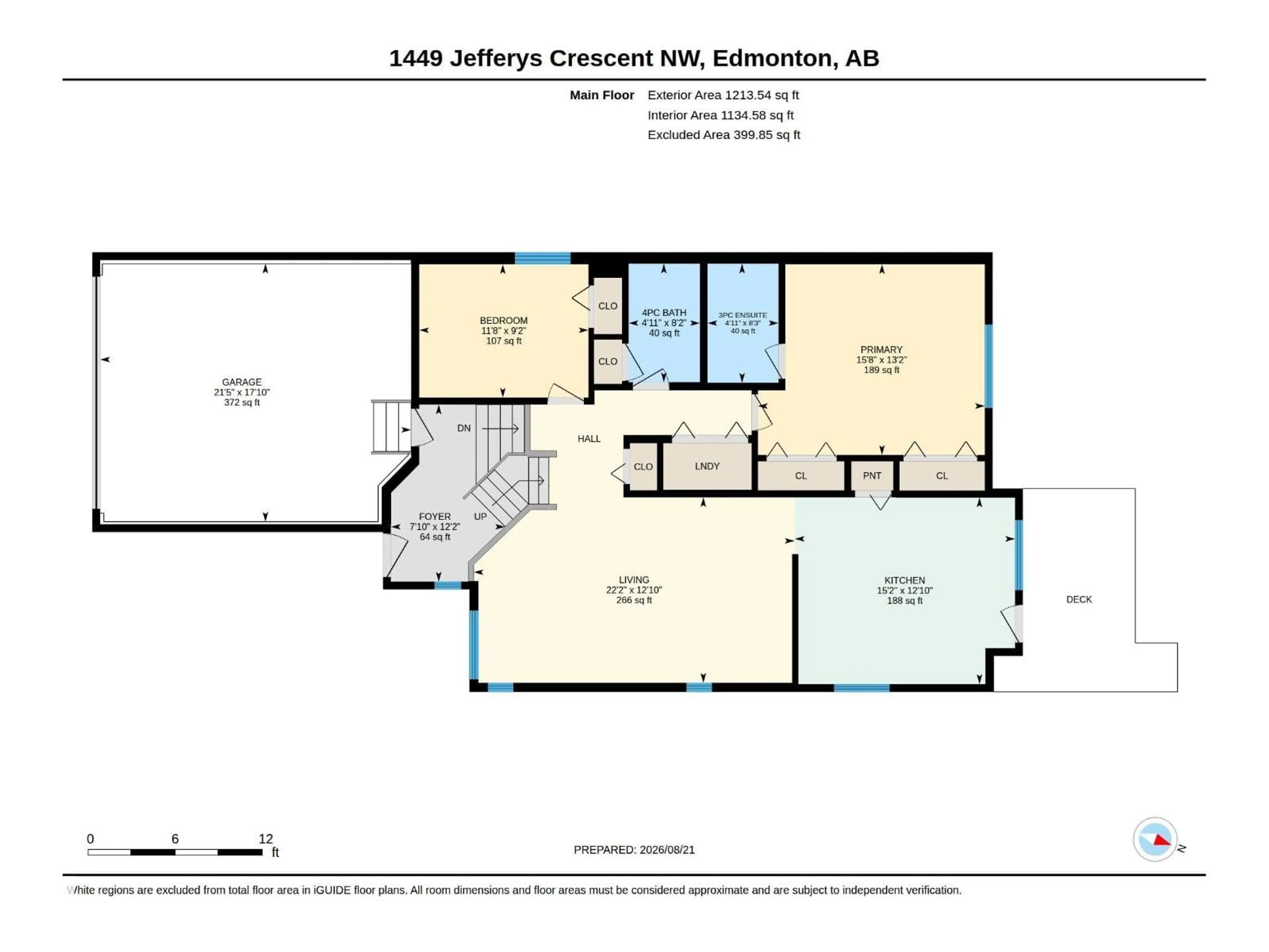 Floor plan for 1449 JEFFERYS CR, Edmonton Alberta T6L6T3