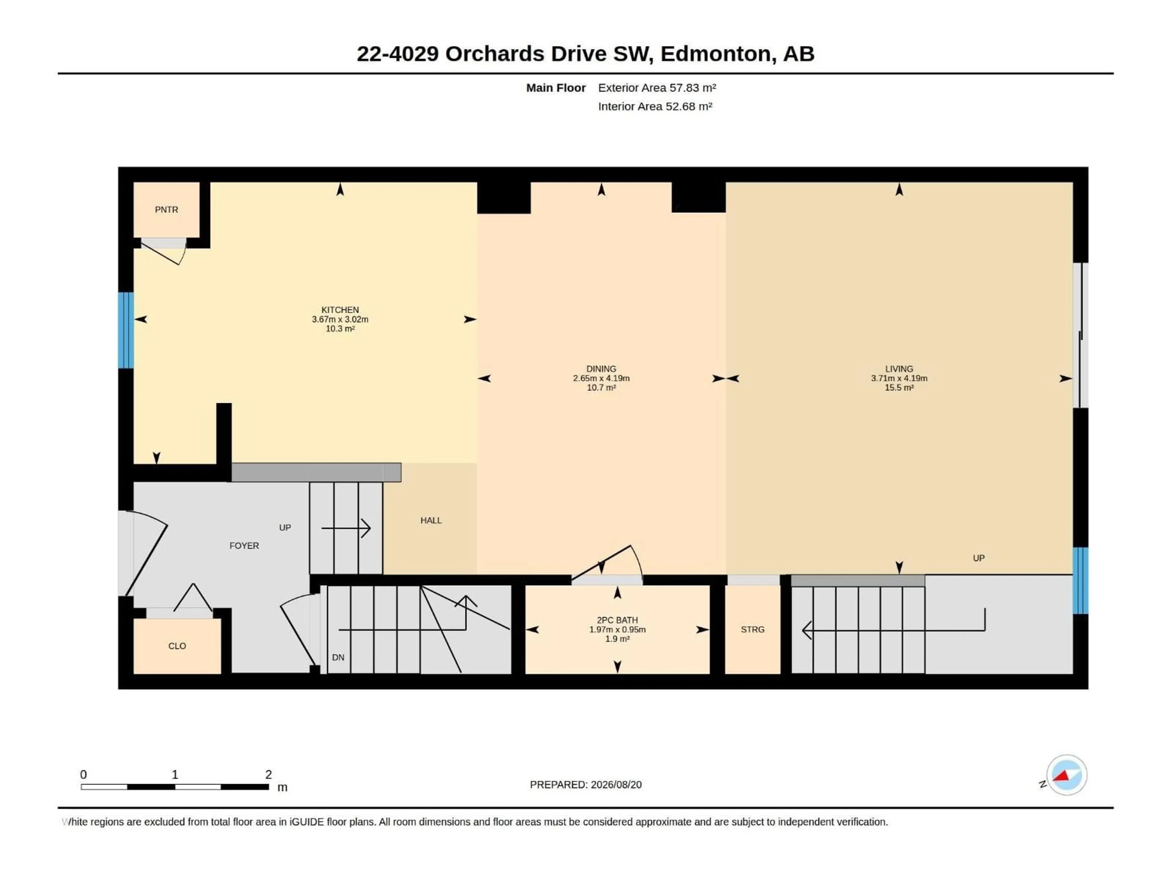 Floor plan for #22 - 4029 ORCHARDS DR, Edmonton Alberta T6X1V2