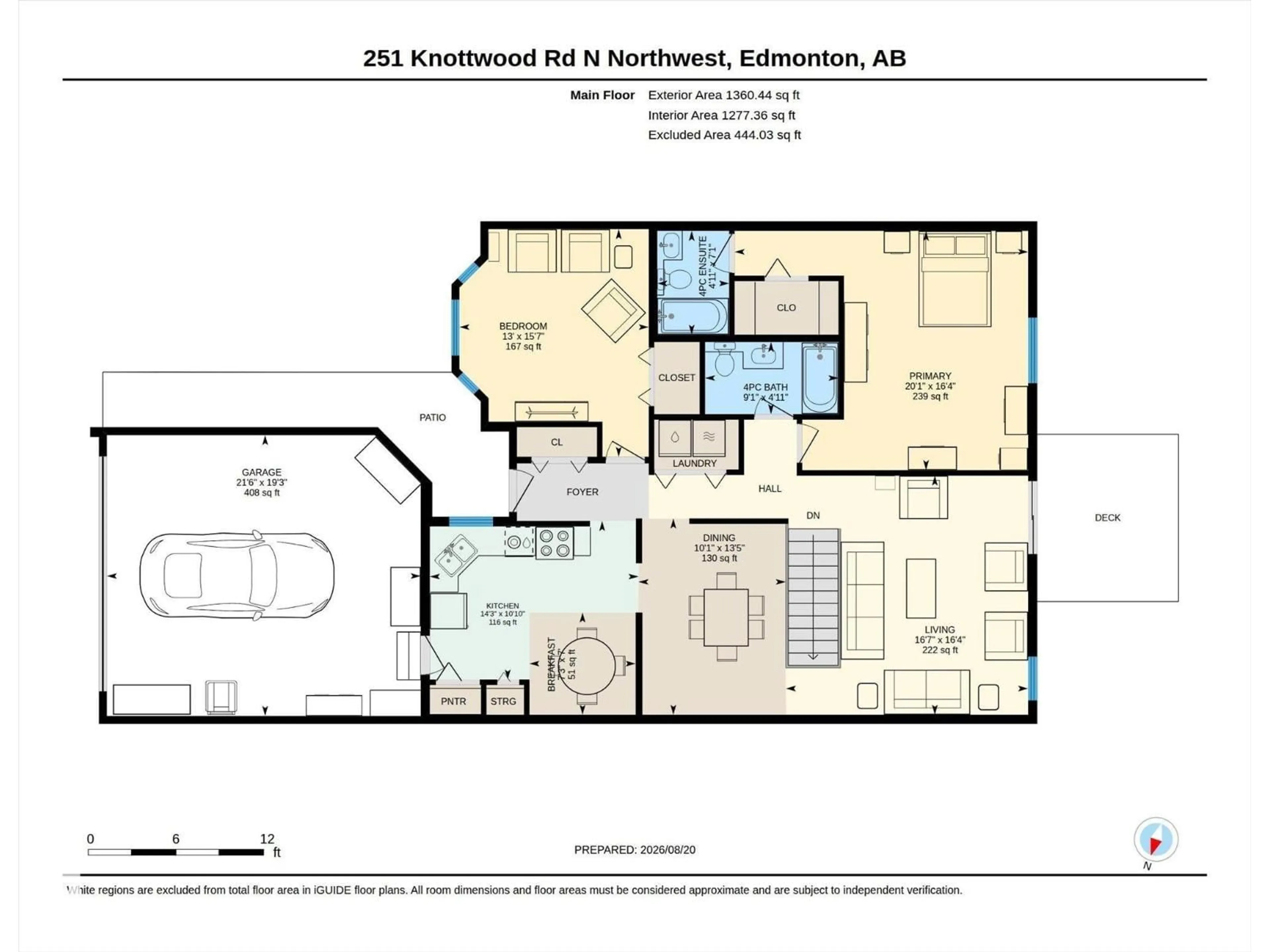 Floor plan for NW - 251 KNOTTWOOD RD N, Edmonton Alberta T6K4B9