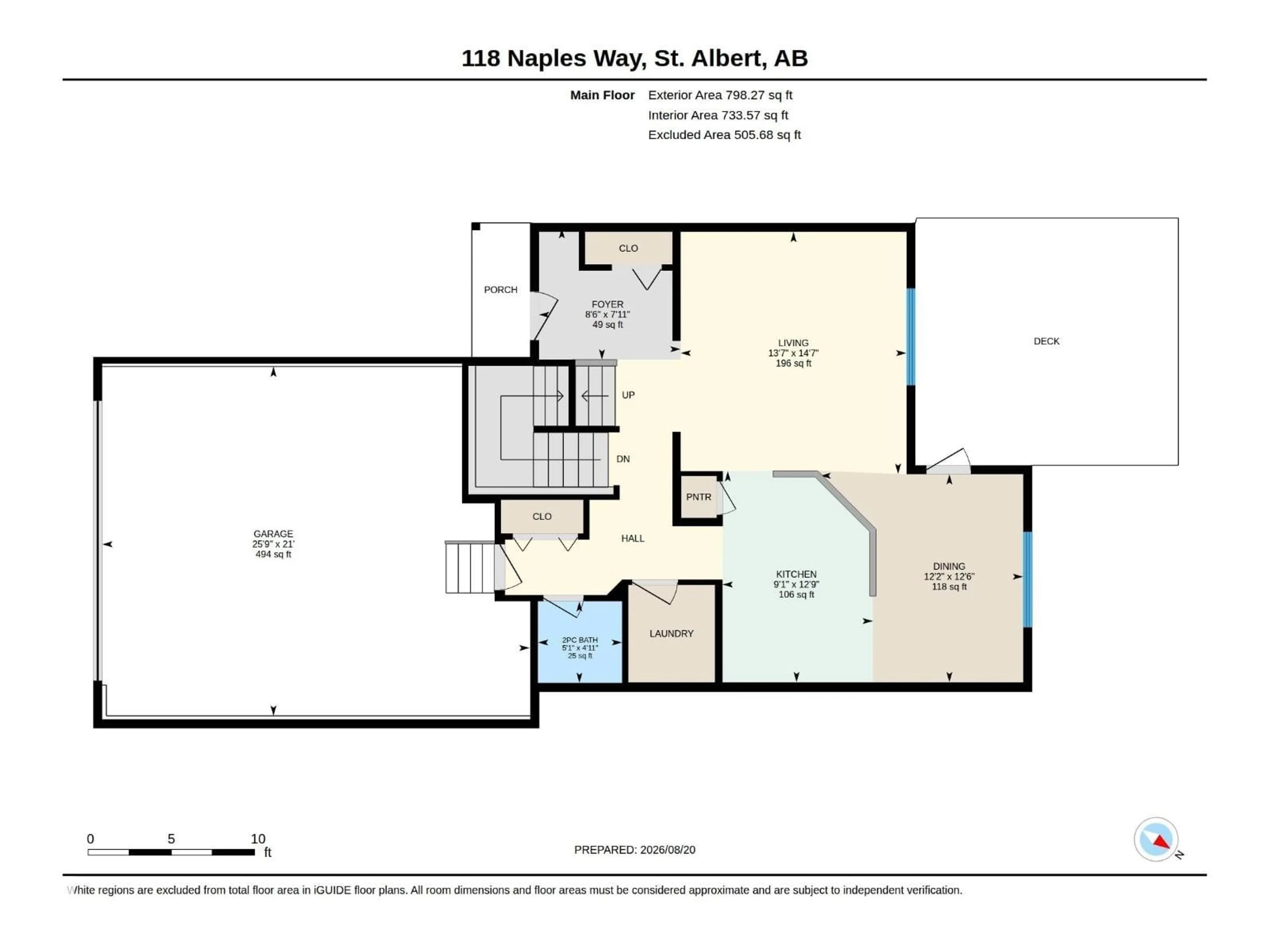 Floor plan for 118 NAPLES WY, St. Albert Alberta T8N7E4
