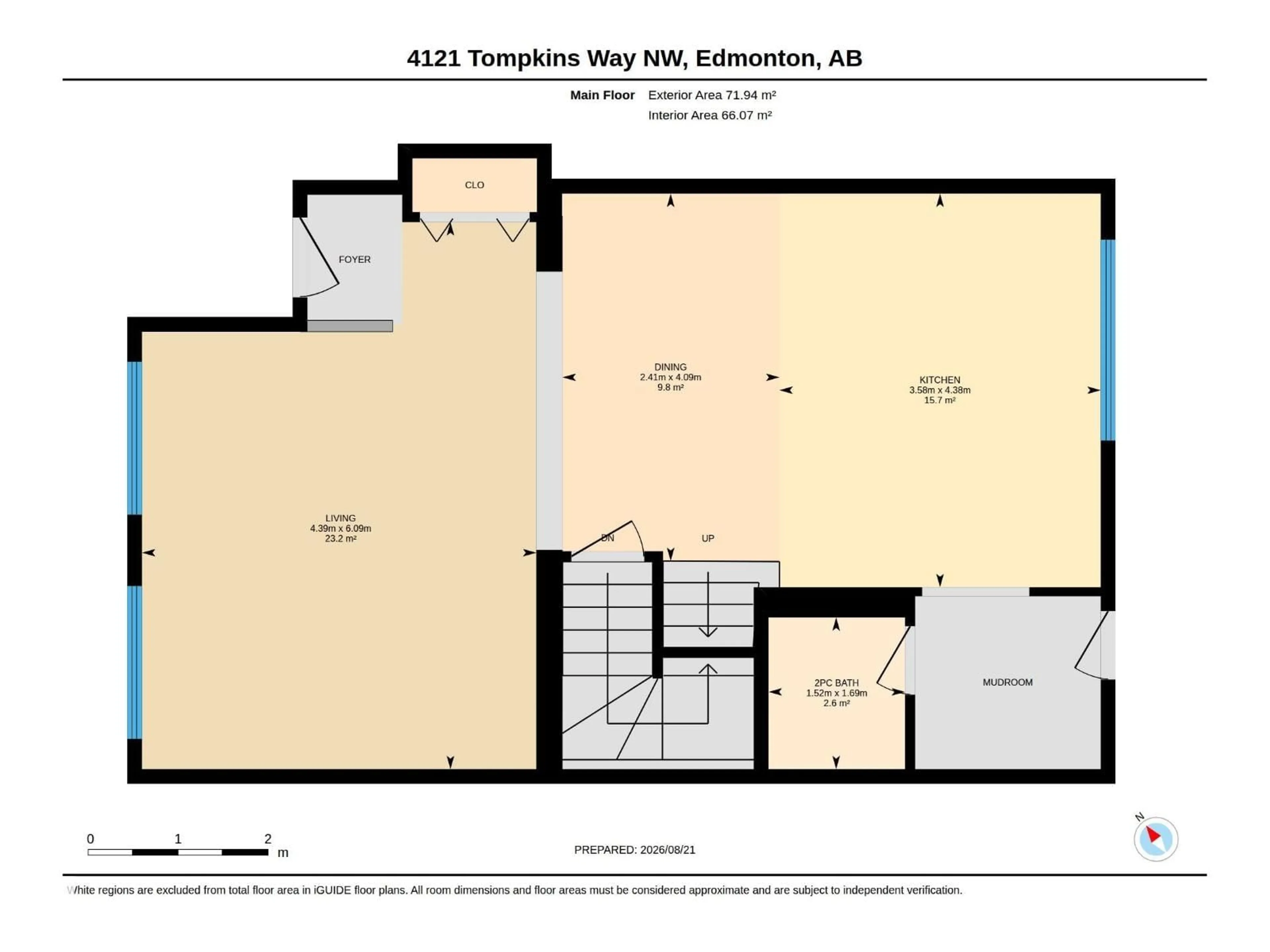 Floor plan for 4121 TOMPKINS WY, Edmonton Alberta T6R3E6