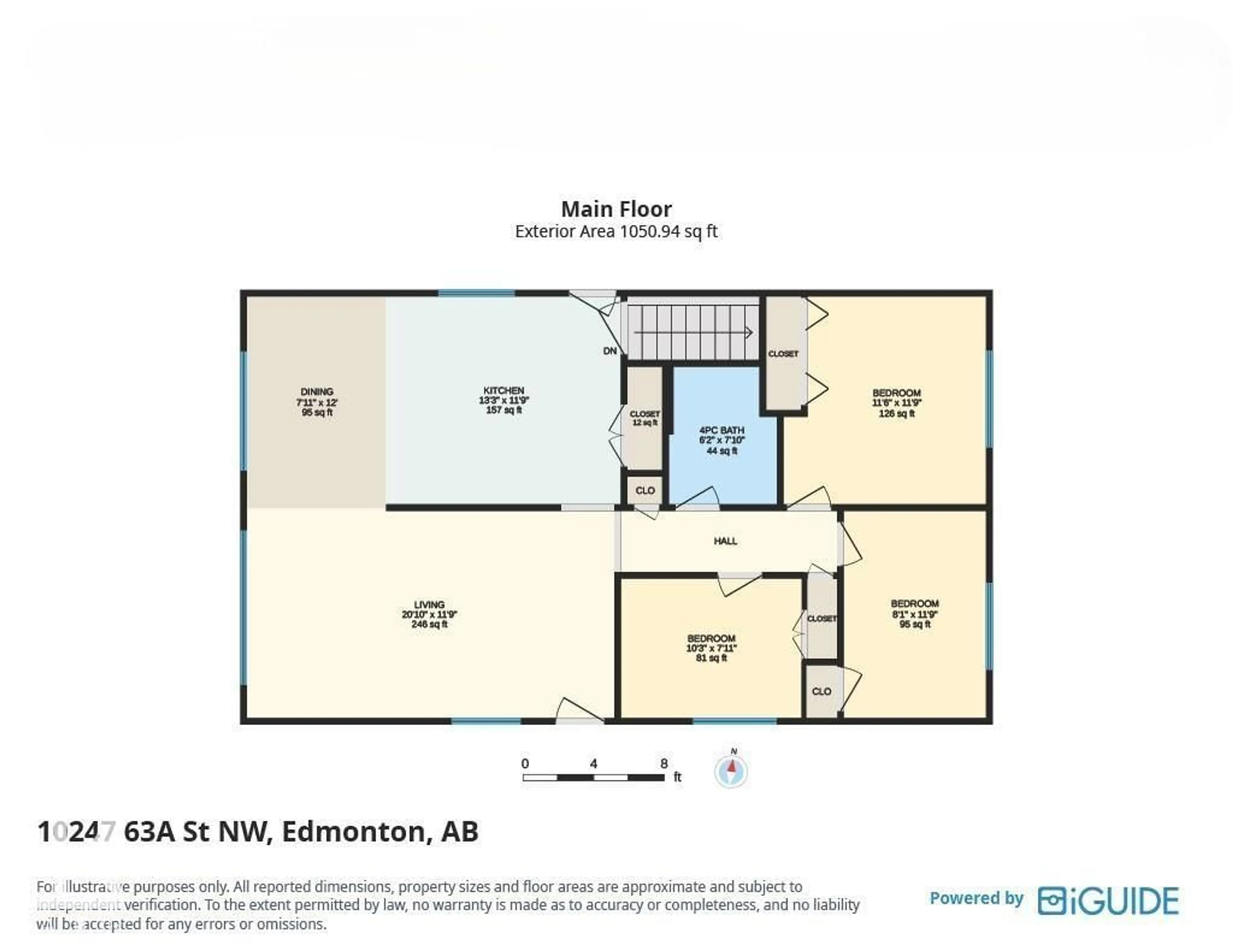 Floor plan for 10247 63A ST NW, Edmonton Alberta T6A2N3