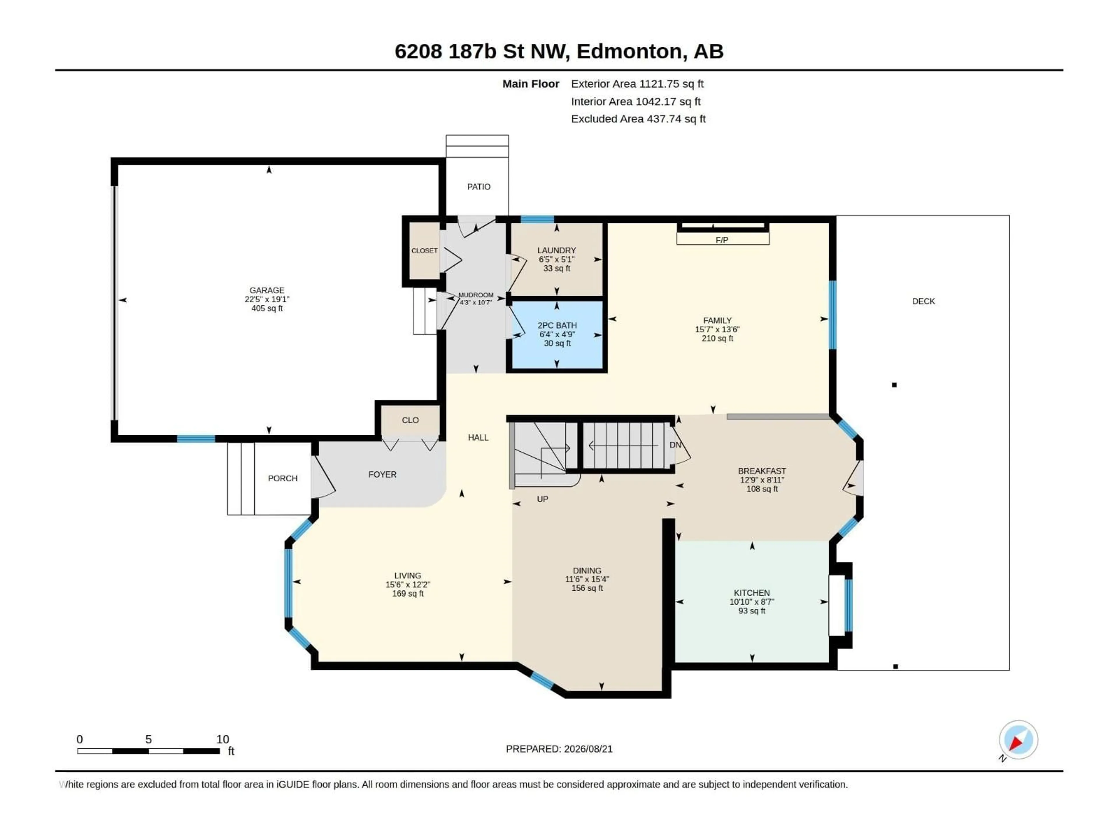 Floor plan for NW - 6208 187B ST, Edmonton Alberta T5T5T3