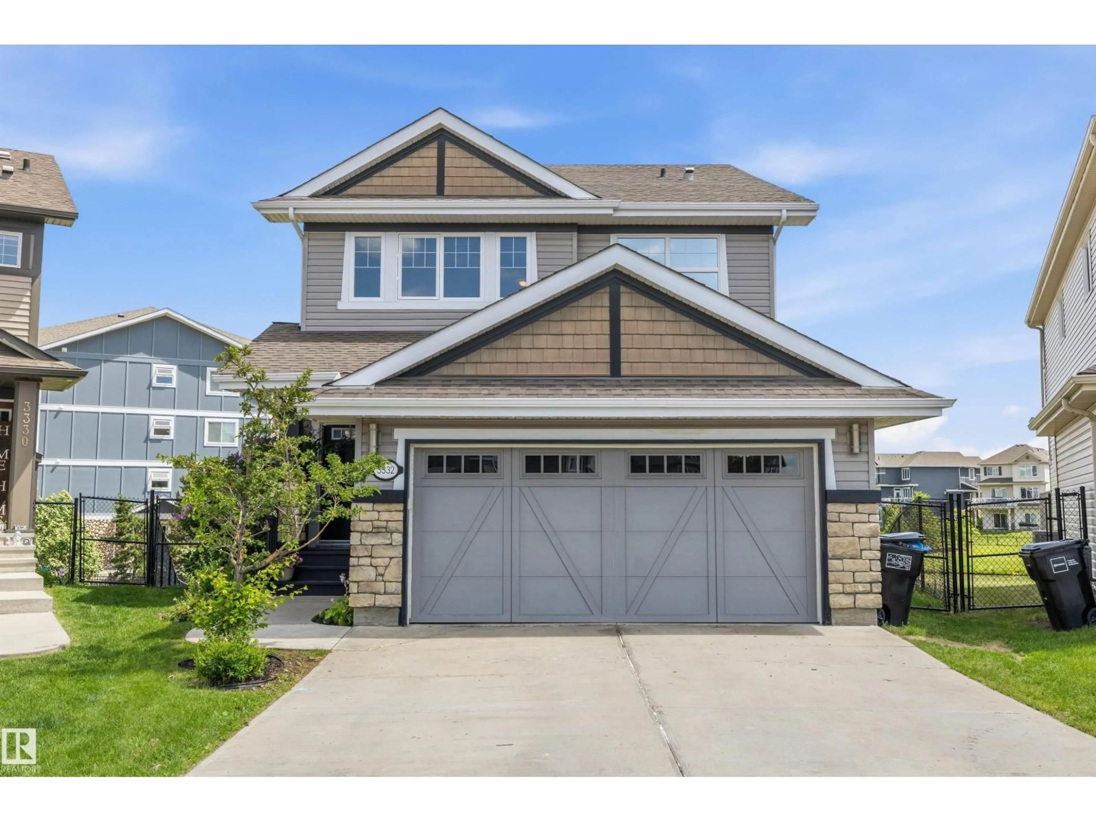 Home with vinyl exterior material, street for 3332 CUTLER CR, Edmonton Alberta T6W2N4