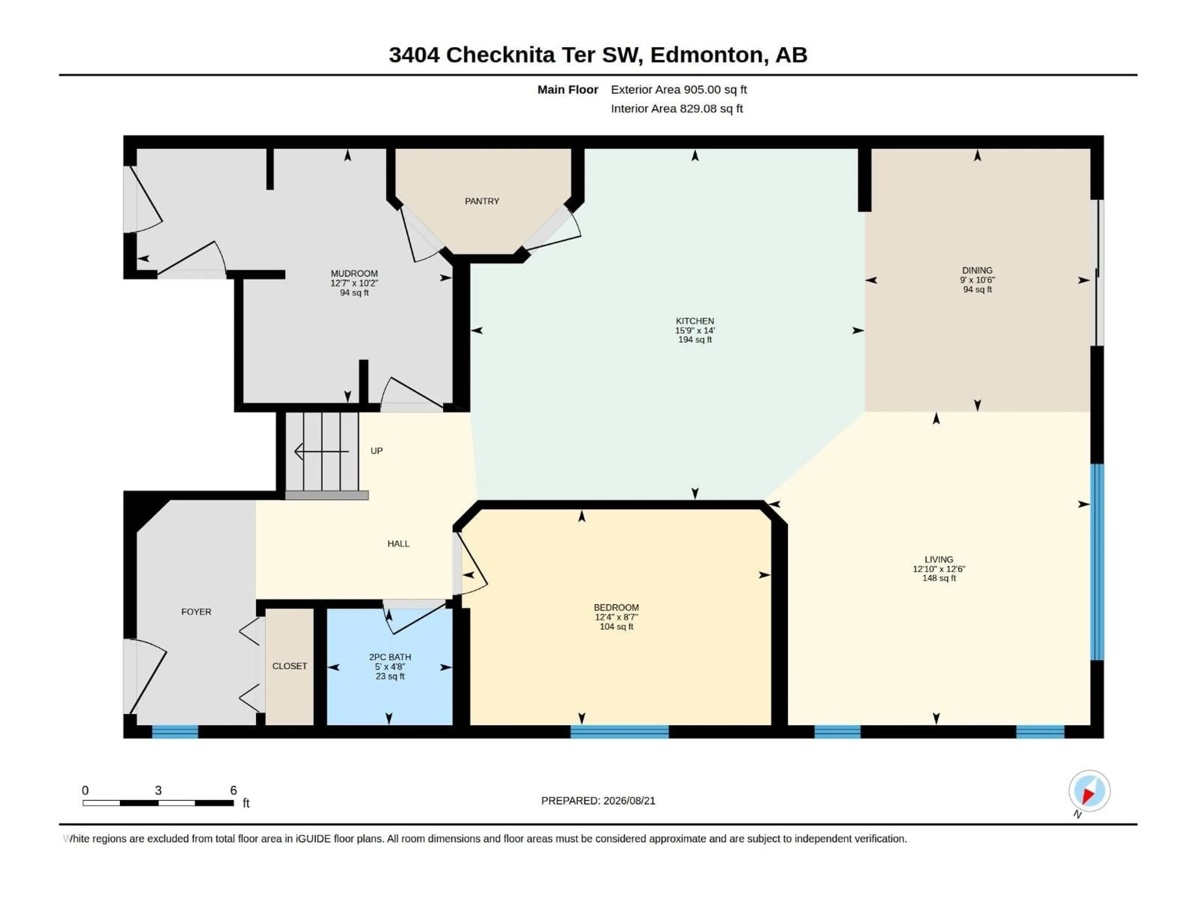 Floor plan for 3404 CHECKNITA TC, Edmonton Alberta T6W4H6