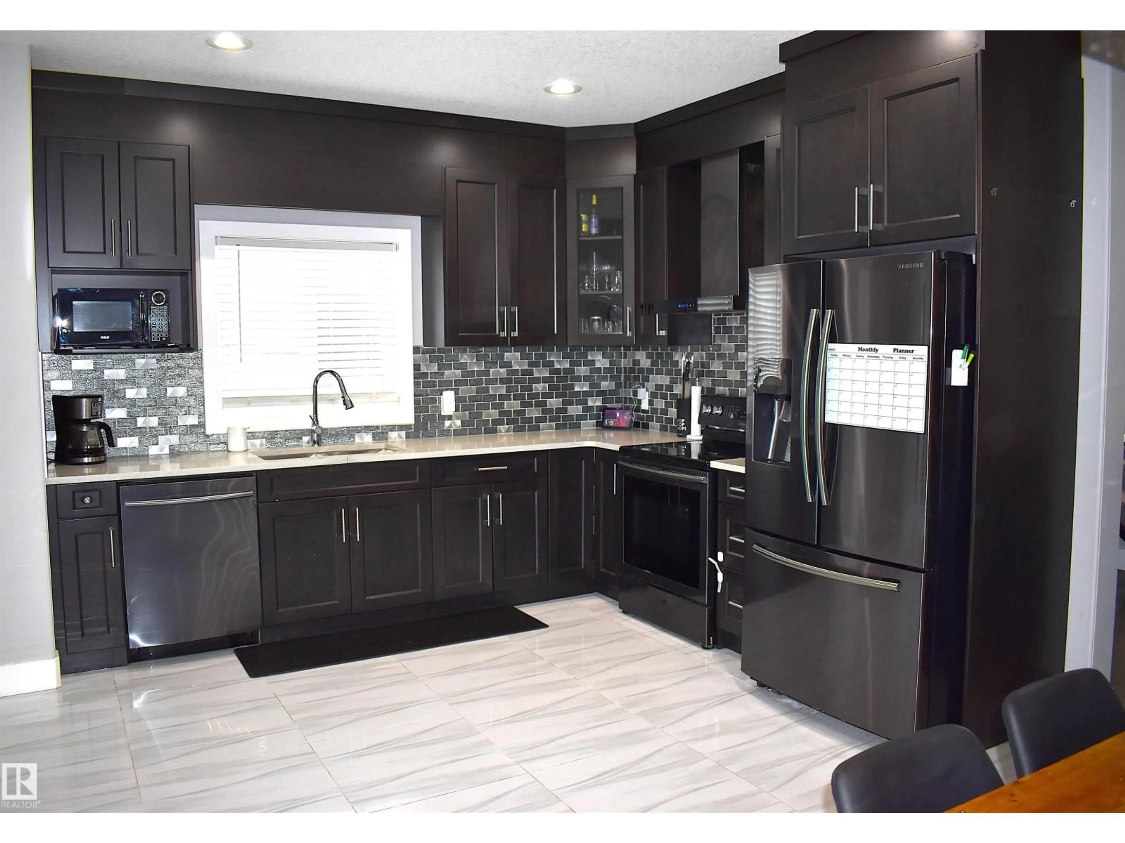 Contemporary kitchen, ceramic/tile floor for NW - 10510 153 ST, Edmonton Alberta T5P2C3