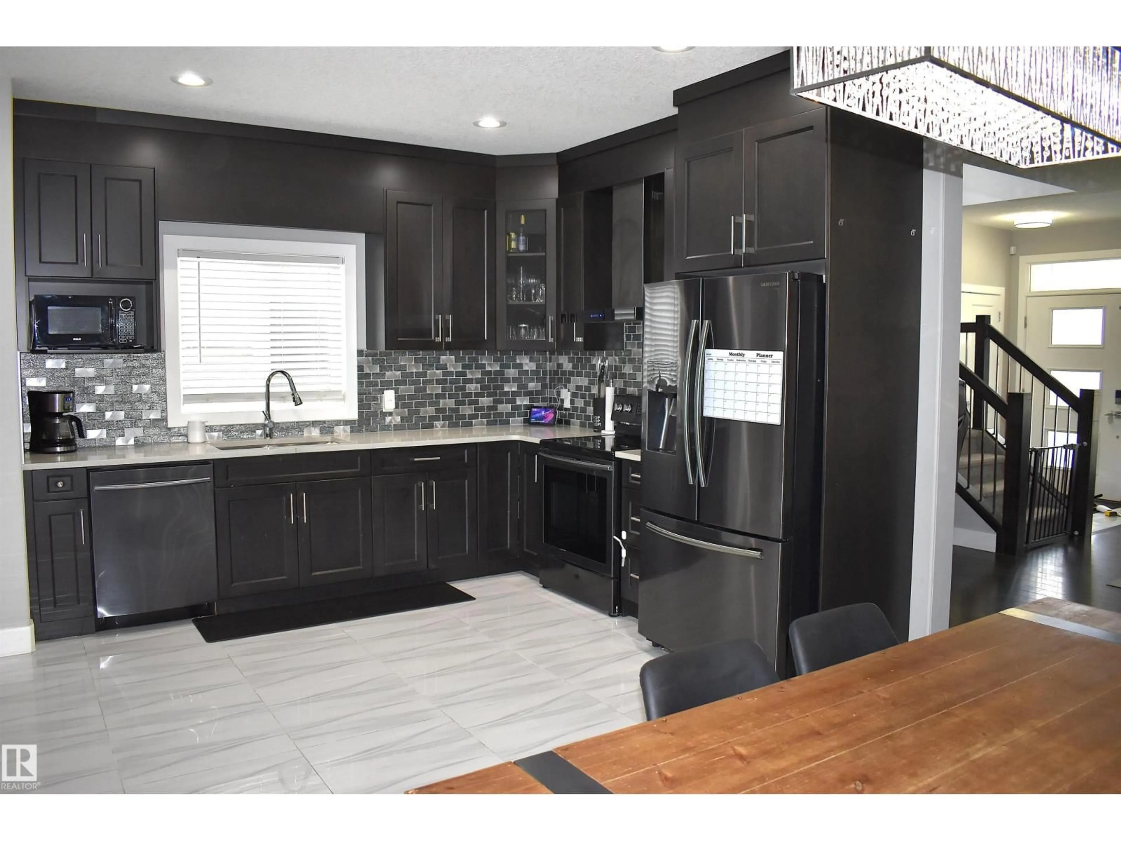 Contemporary kitchen, ceramic/tile floor for NW - 10510 153 ST, Edmonton Alberta T5P2C3