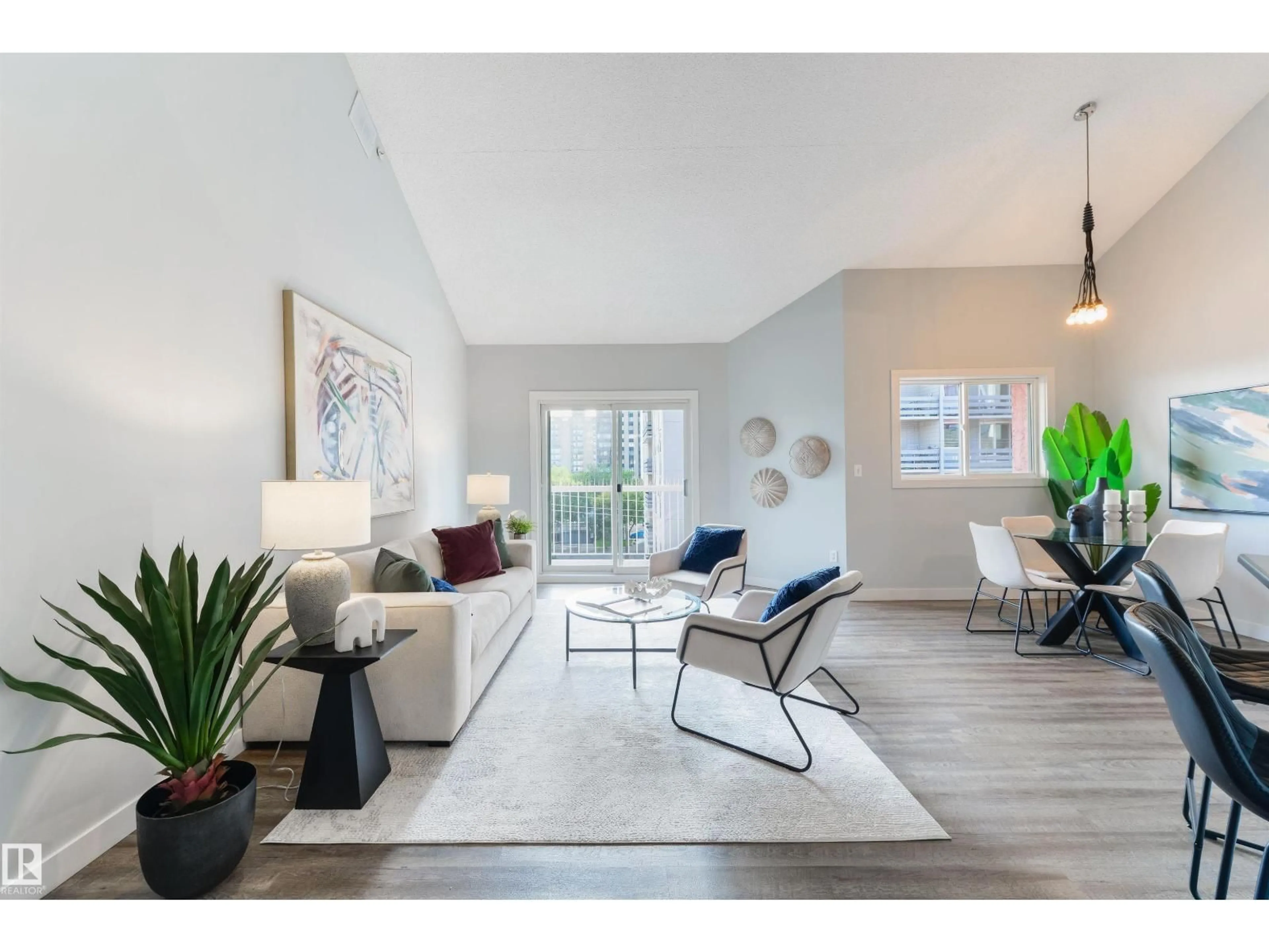 Living room with furniture, unknown for #409 - 10153 117 ST, Edmonton Alberta T5K1X5