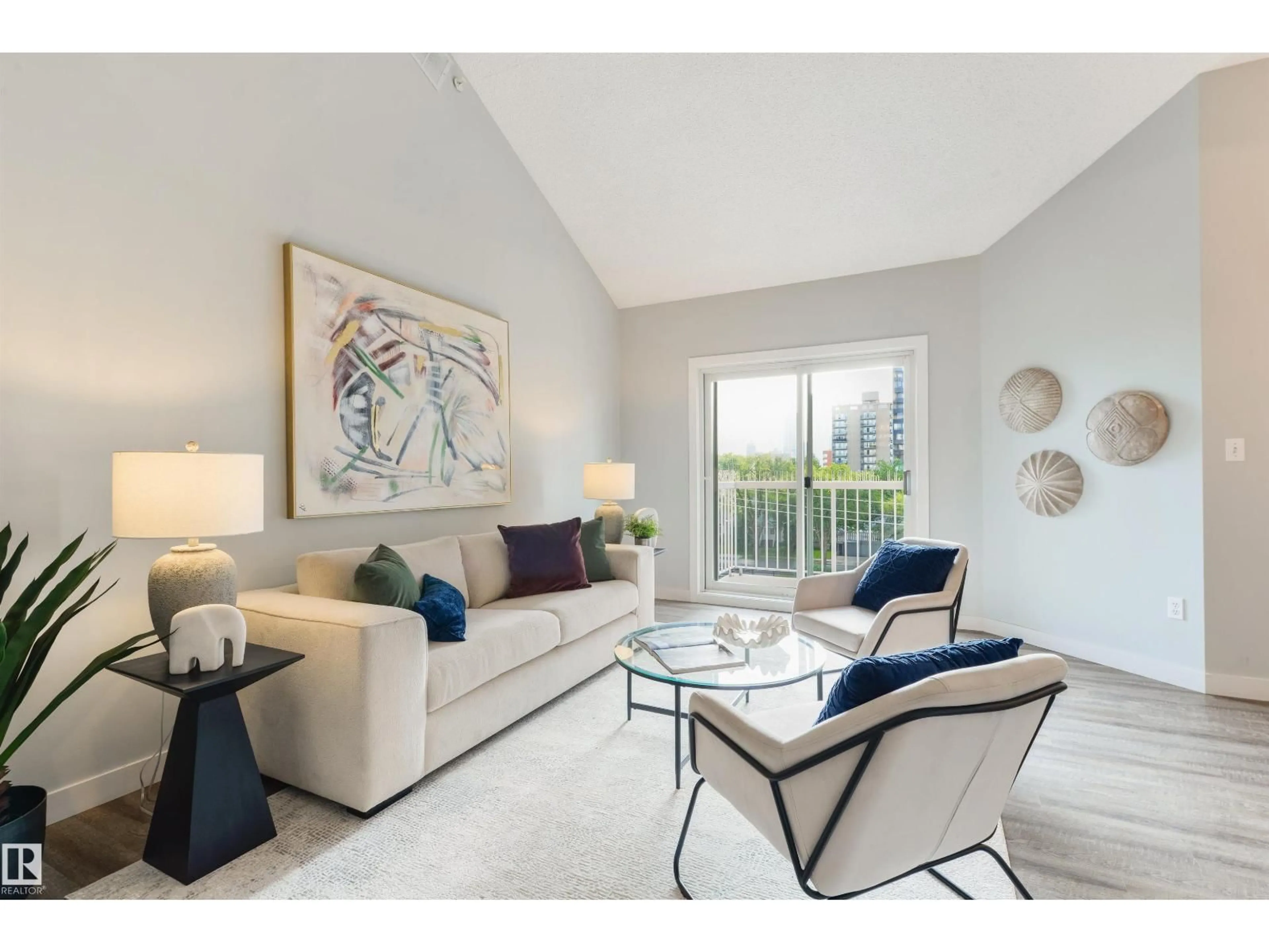 Living room with furniture, unknown for #409 - 10153 117 ST, Edmonton Alberta T5K1X5