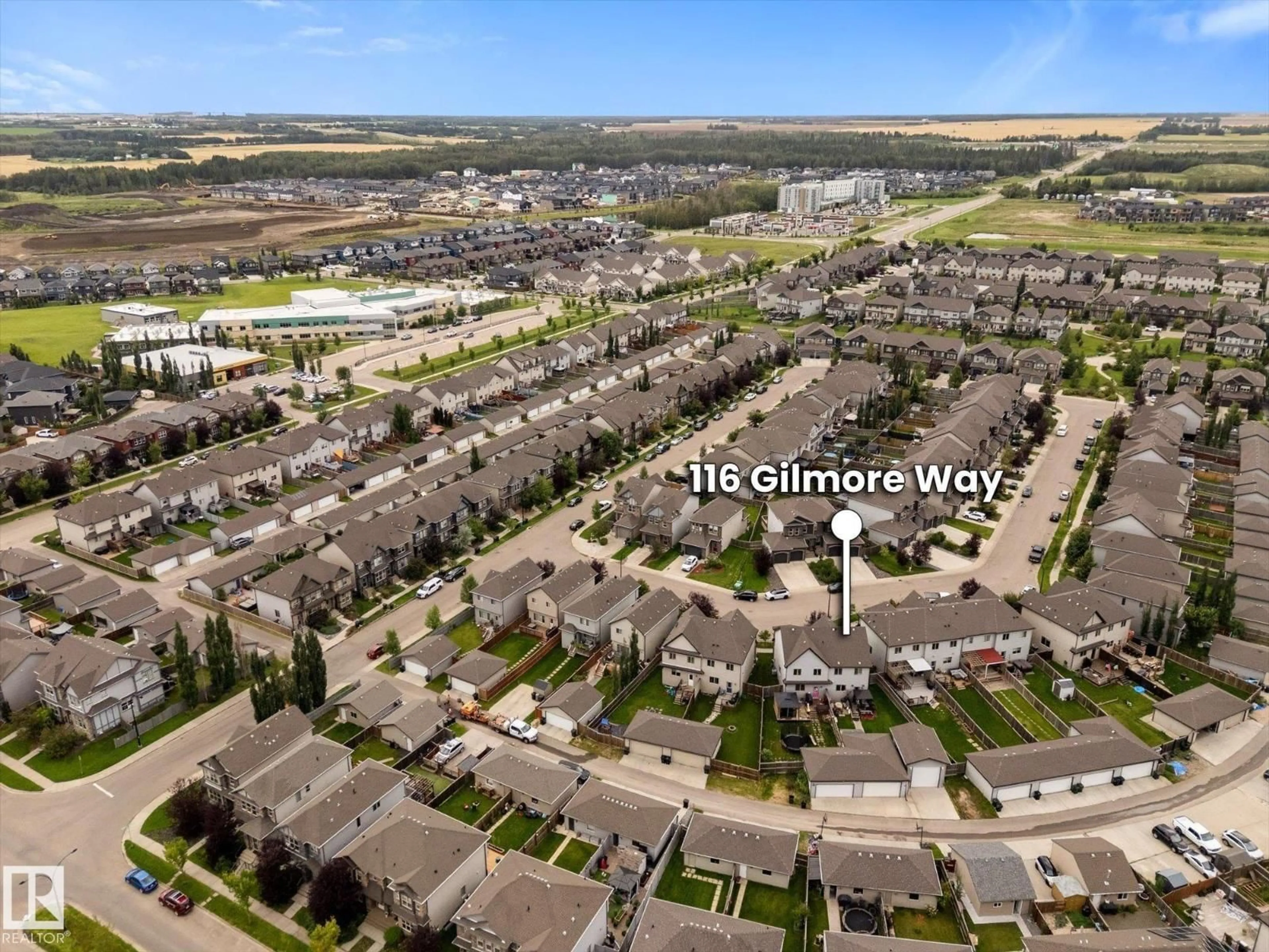 A pic from outside/outdoor area/front of a property/back of a property/a pic from drone, unknown for 116 GILMORE WY, Spruce Grove Alberta T7X0M5