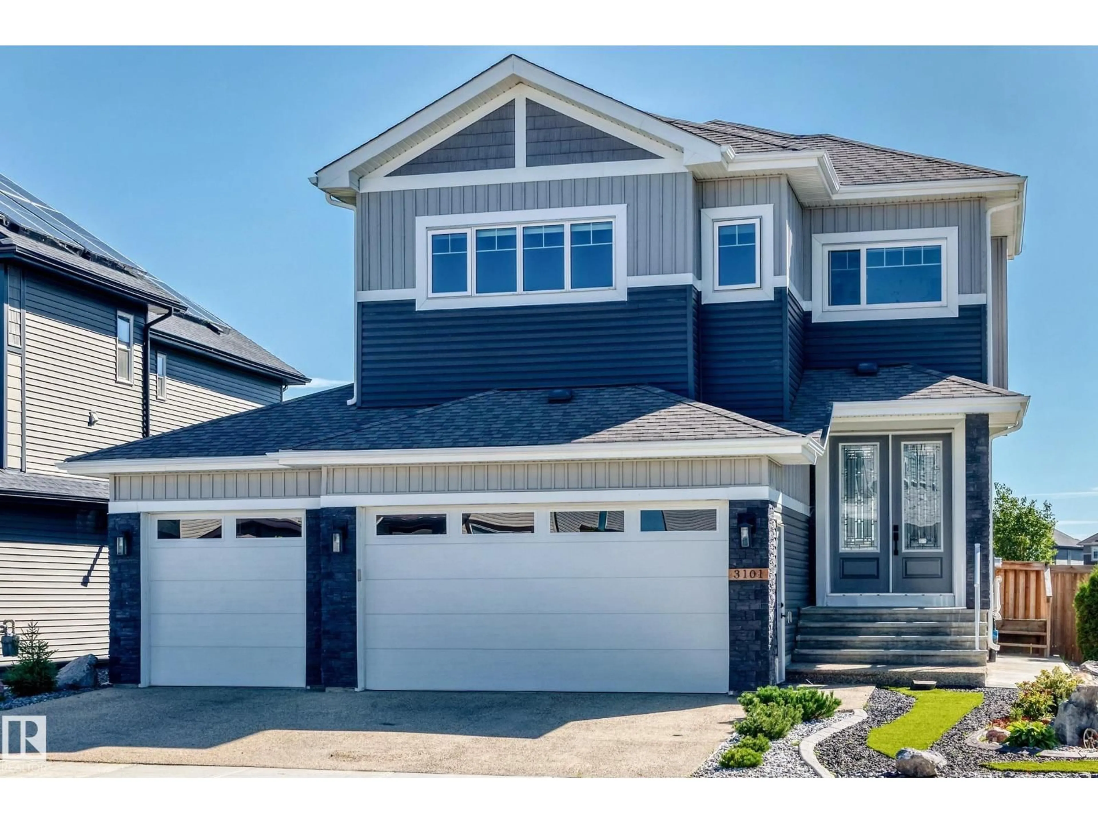 Home with vinyl exterior material, street for 3101 SOLEIL BV, Beaumont Alberta T4X2T5