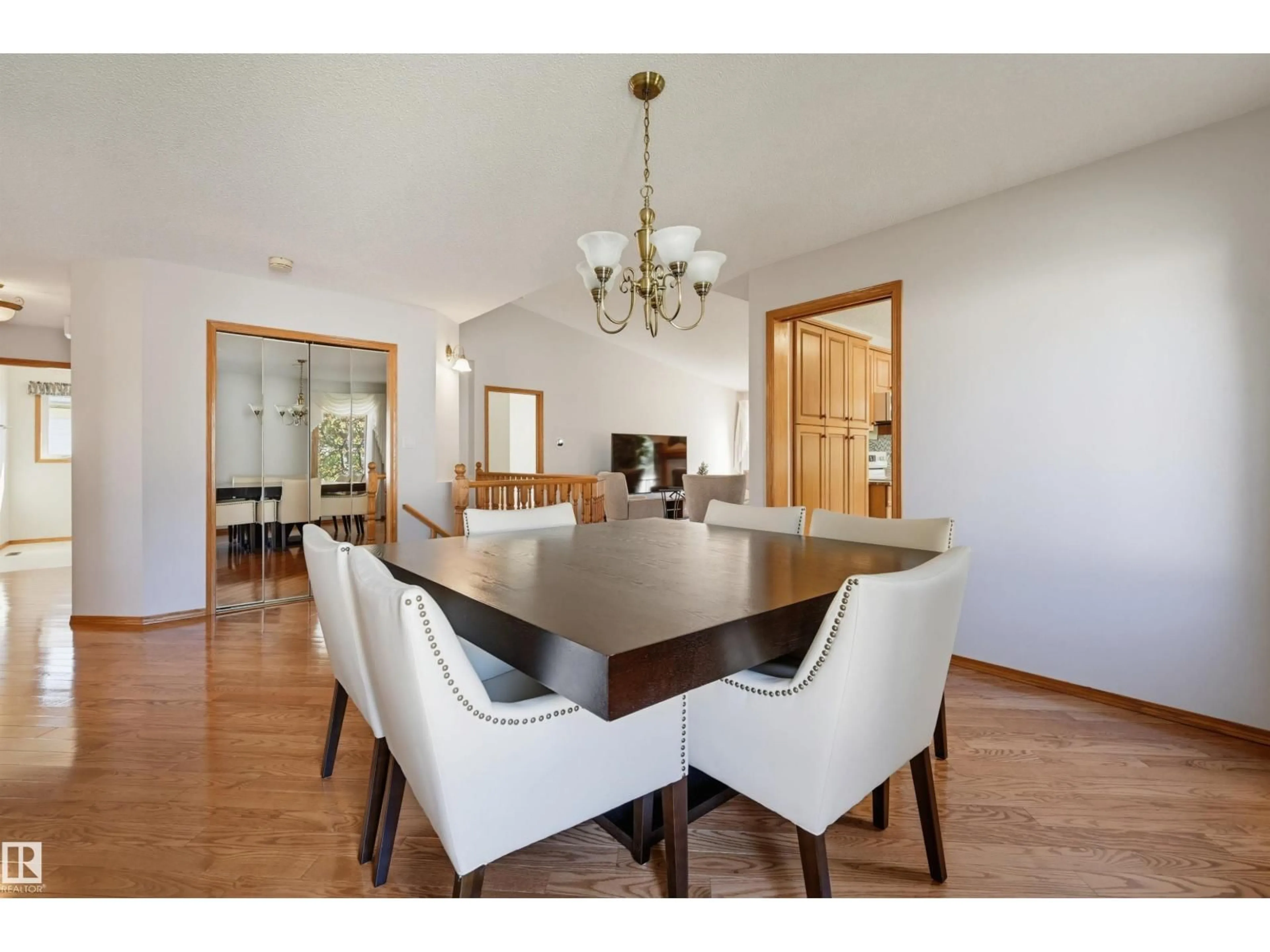 Dining room, wood/laminate floor for 619 REVELL WD, Edmonton Alberta T6R2H9