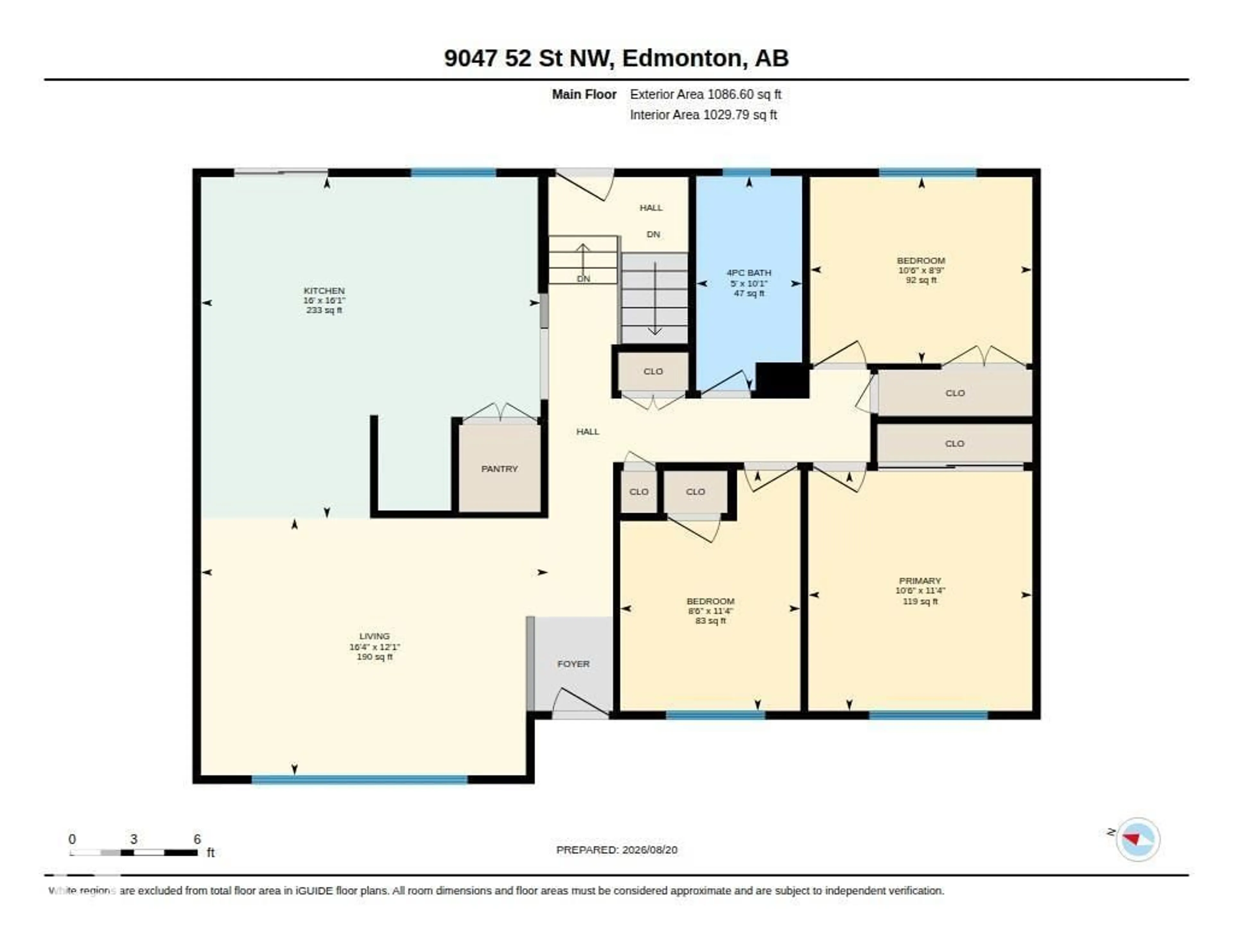 Floor plan for 9047 52 ST, Edmonton Alberta T6B1G1