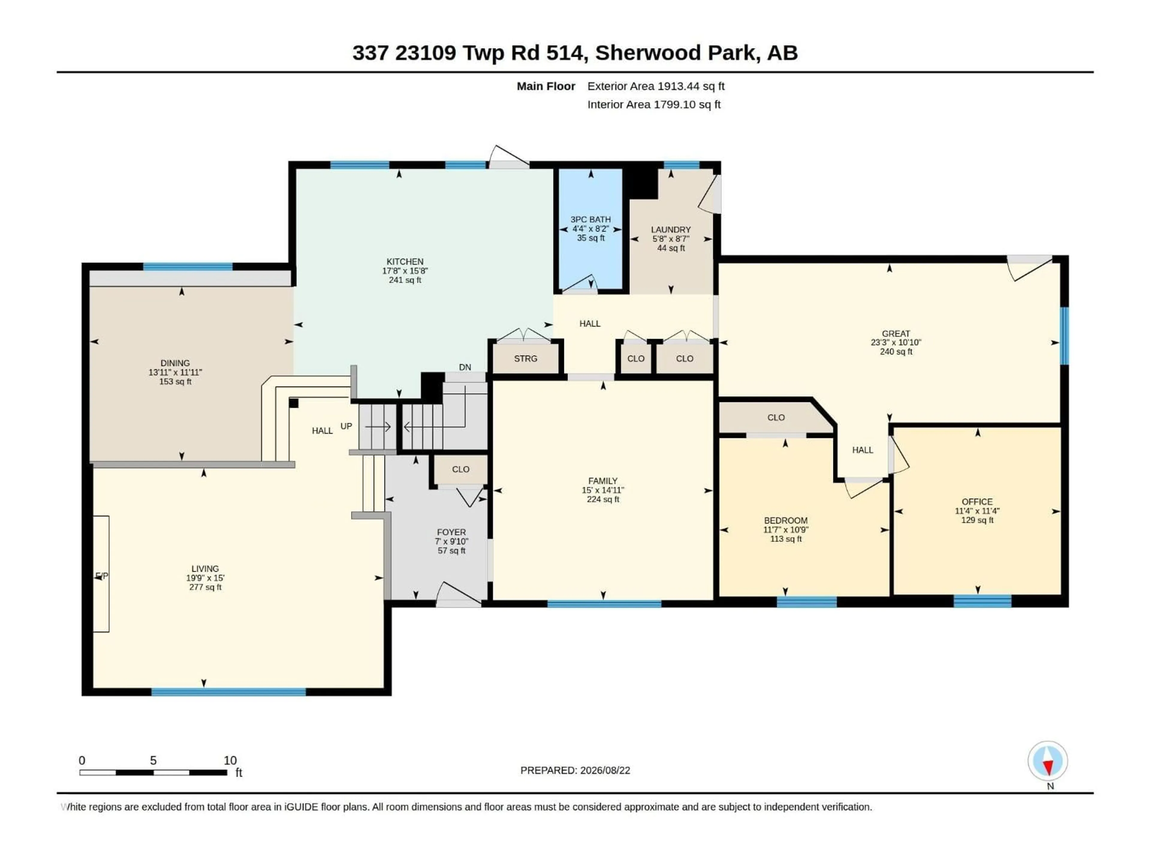 Floor plan for 337 23109 TWP ROAD 514, Rural Strathcona County Alberta T8B1K9