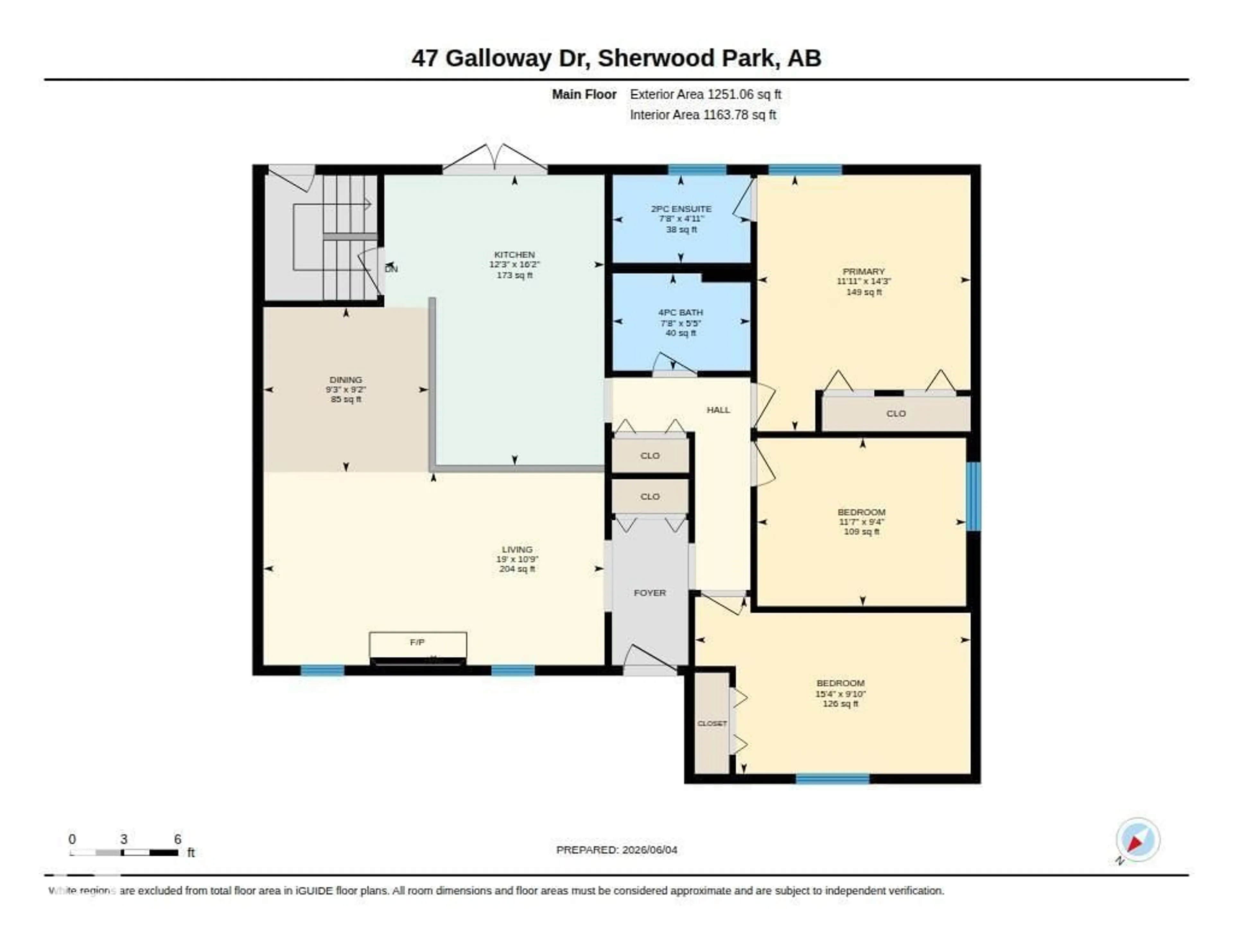 Floor plan for 47 GALLOWAY DRIVE, Sherwood Park Alberta T8M2M1