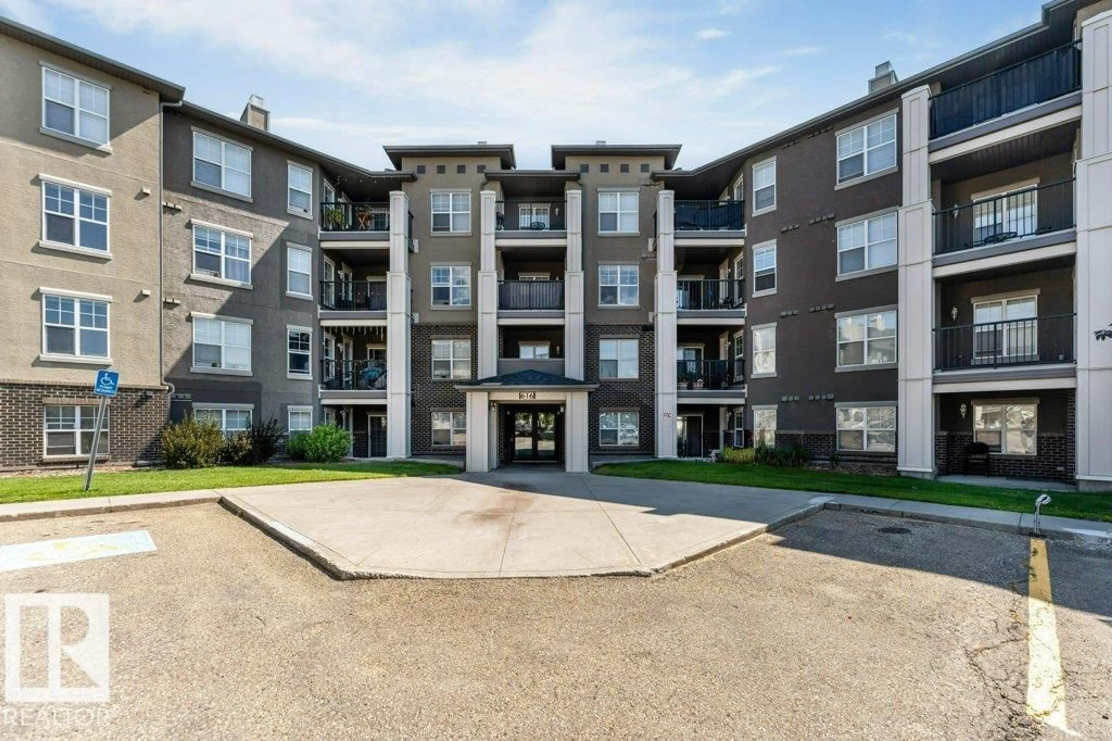 A pic from outside/outdoor area/front of a property/back of a property/a pic from drone, unknown for #201 - 616 MCALLISTER LO, Edmonton Alberta T6W1N1