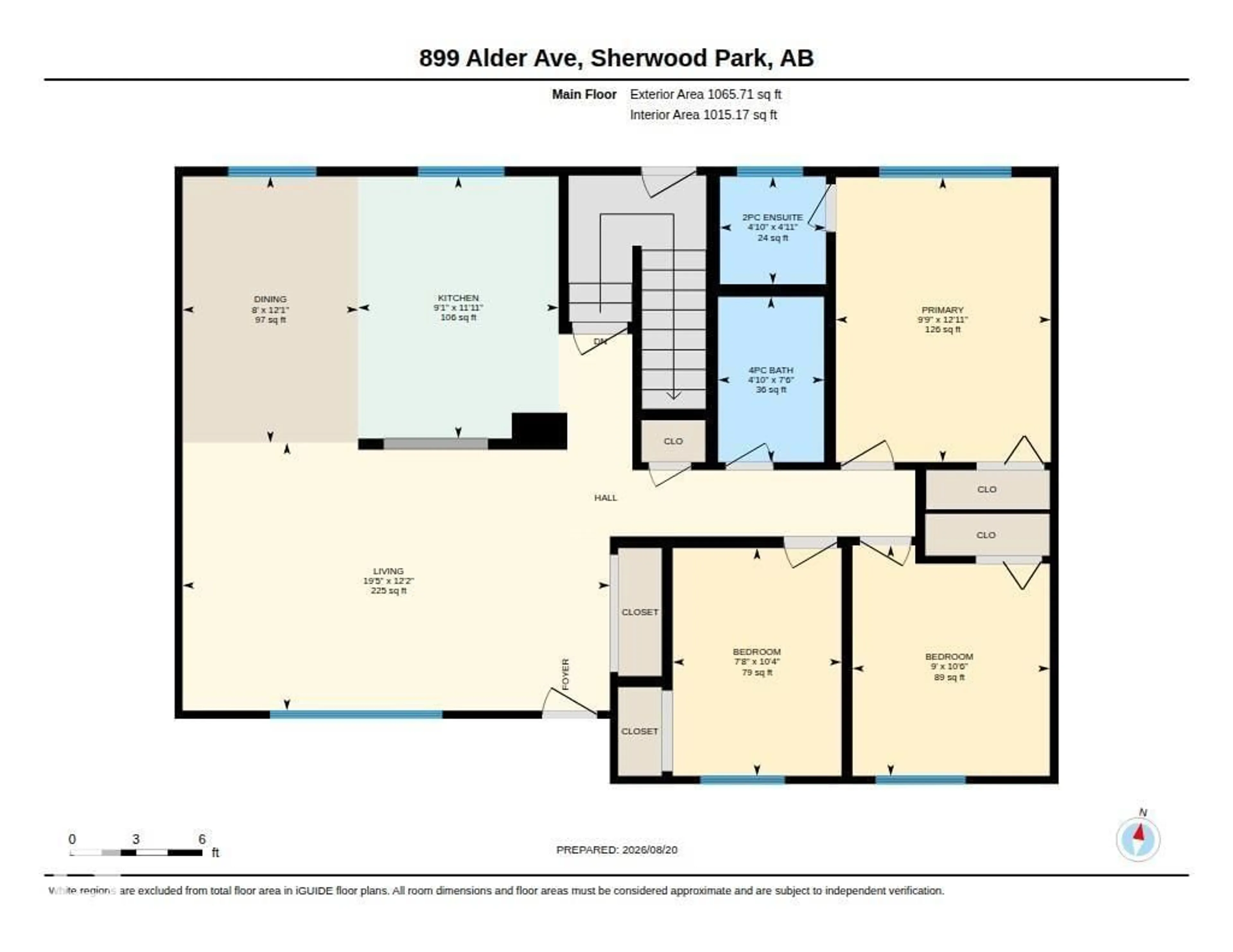 Floor plan for 899 ALDER AV, Sherwood Park Alberta T8A1V4