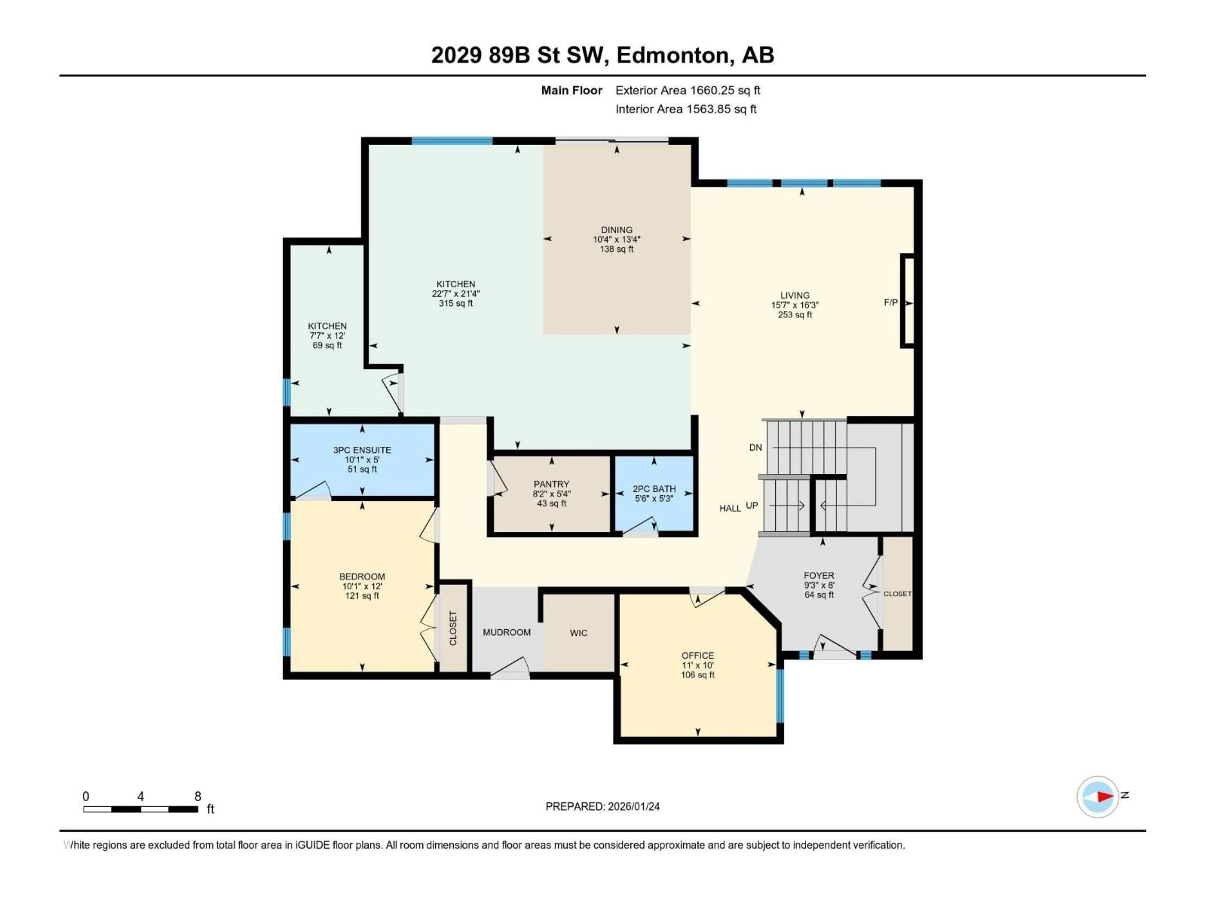 Floor plan for SW - 2029 89B ST, Edmonton Alberta T6T1M5