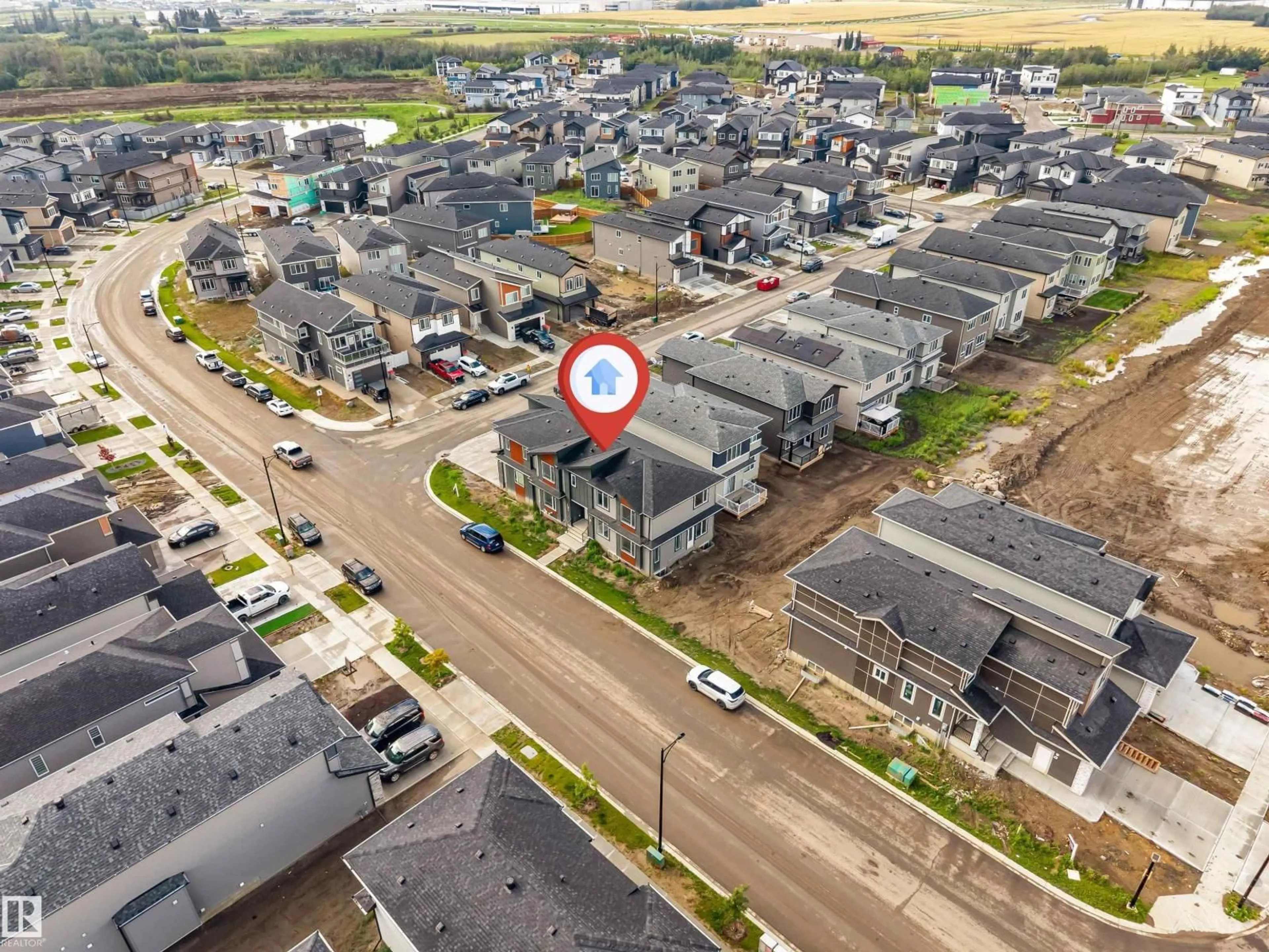 A pic from outside/outdoor area/front of a property/back of a property/a pic from drone, street for 6281 19 ST, Rural Leduc County Alberta T4X3C9