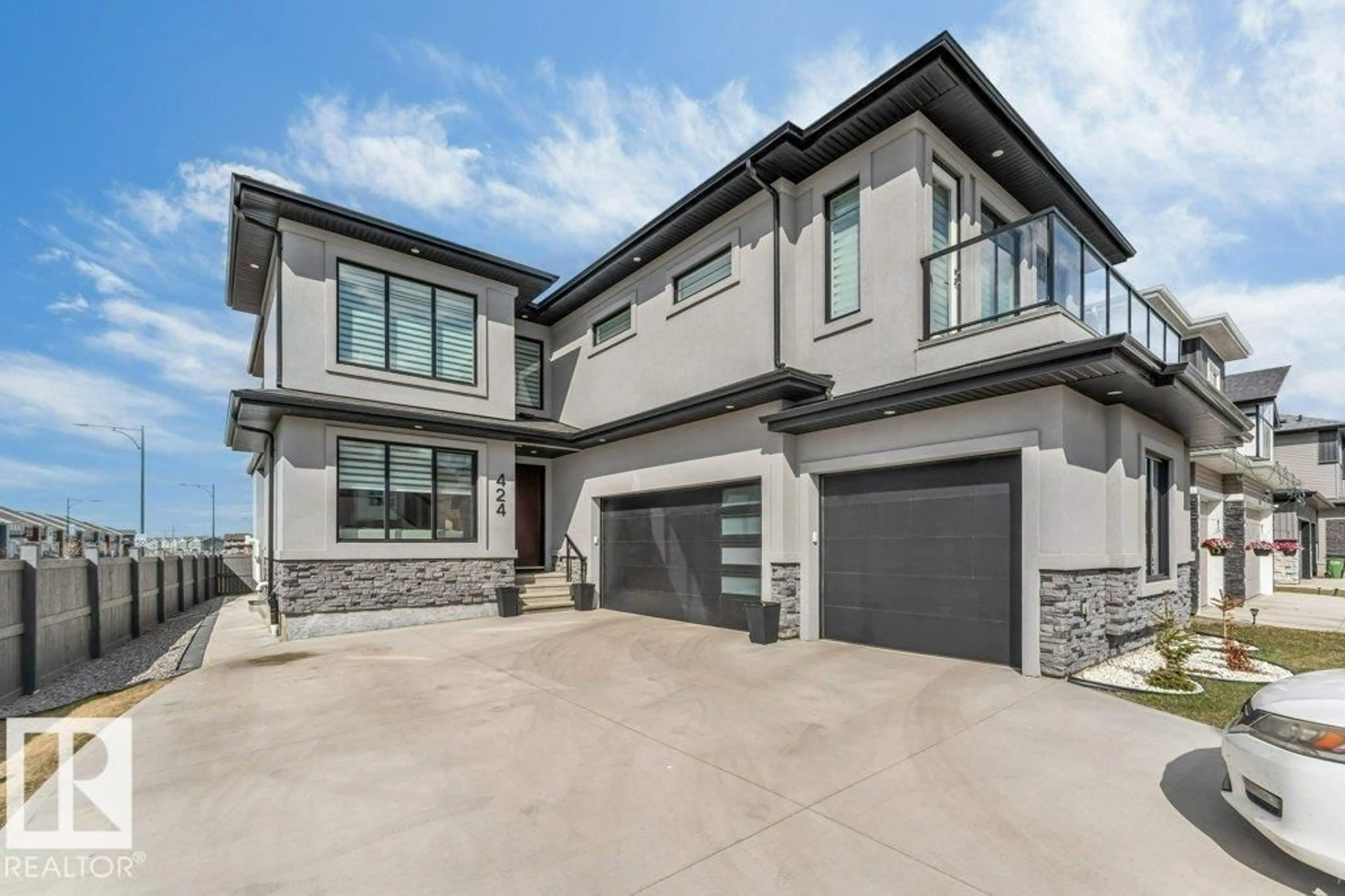 Home with brick exterior material, street for 424 33 AV, Edmonton Alberta T6T2S8