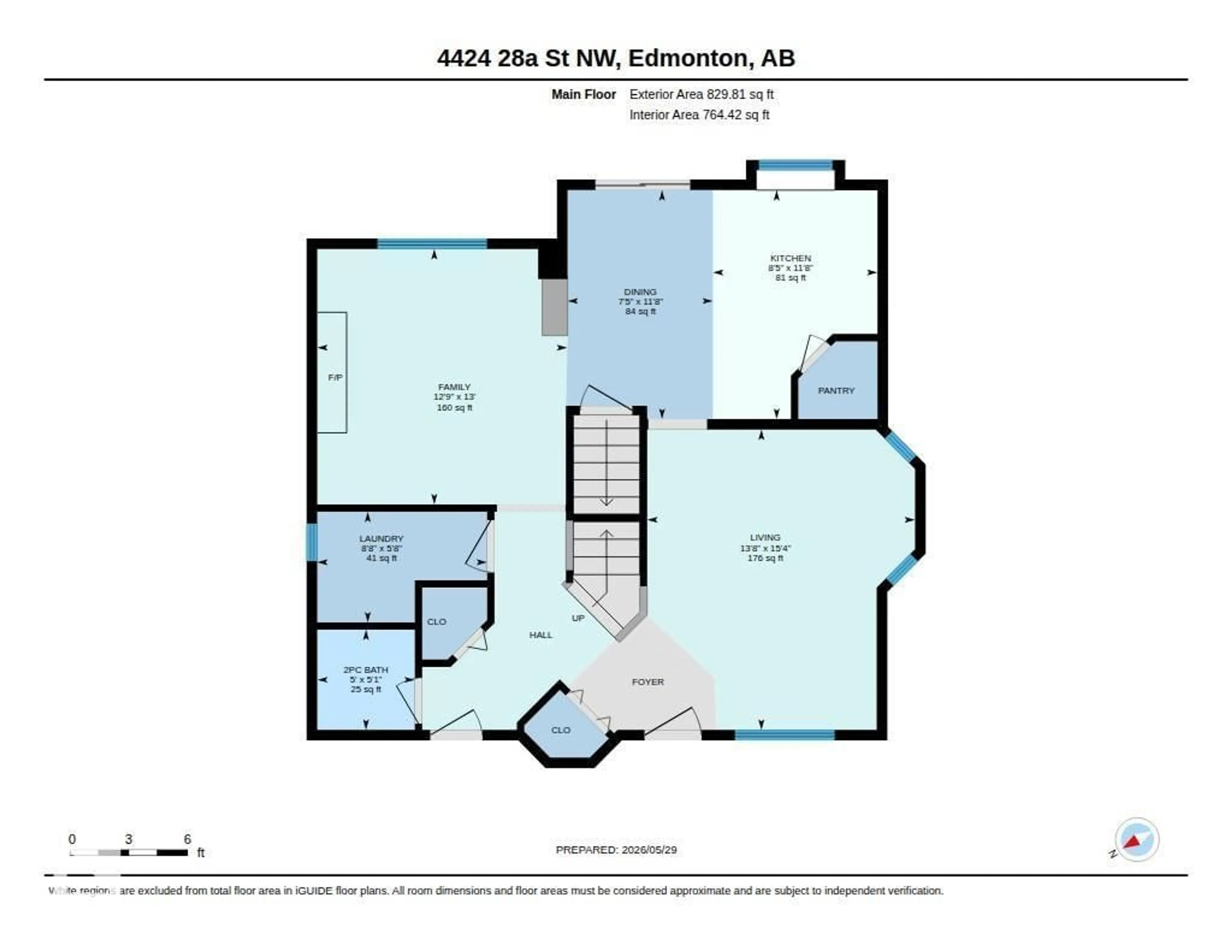 Floor plan for NW - 4424 28A ST, Edmonton Alberta T6T1K1