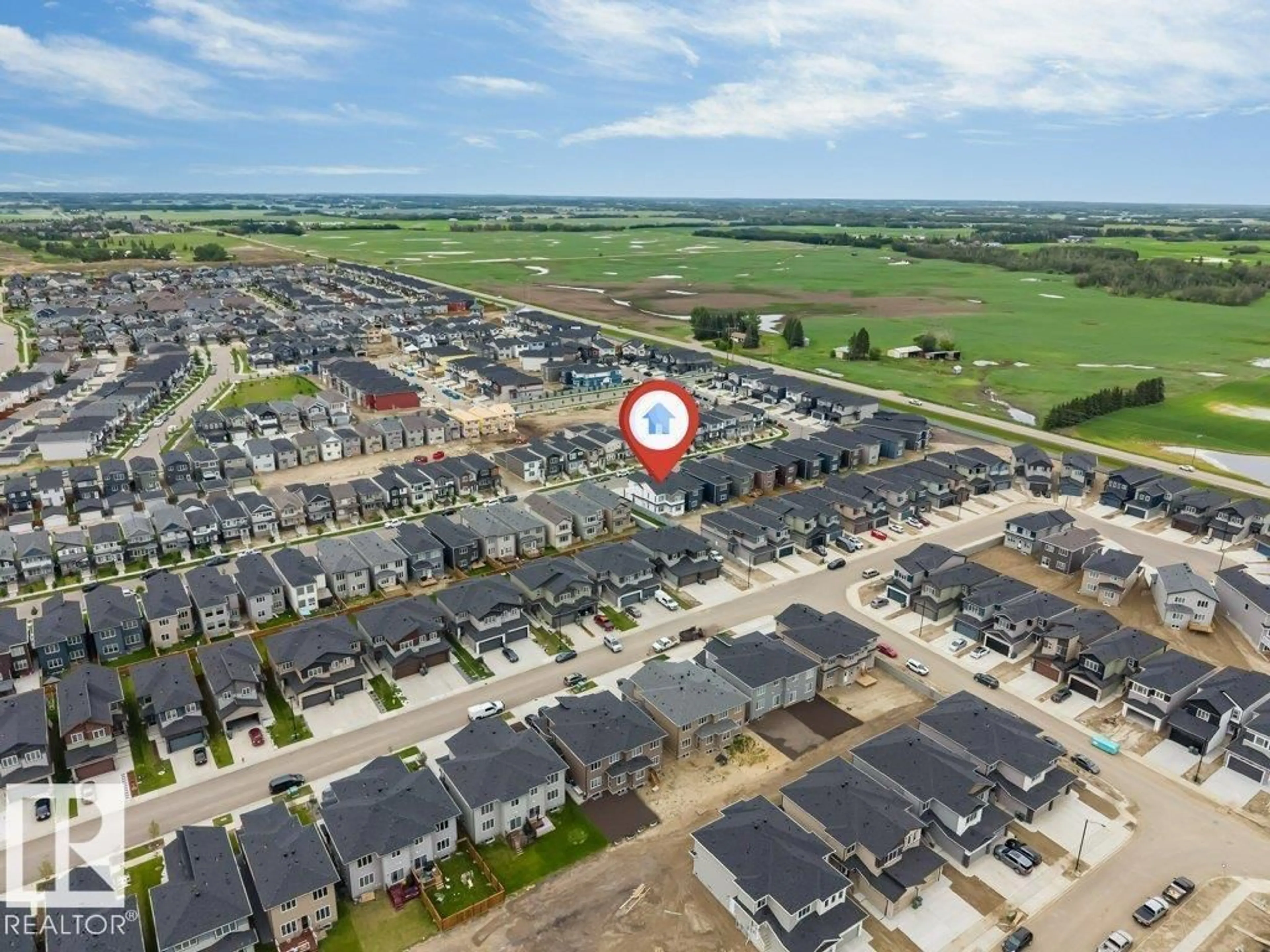A pic from outside/outdoor area/front of a property/back of a property/a pic from drone, street for 3525 42 AVE, Beaumont Alberta T4X3G4