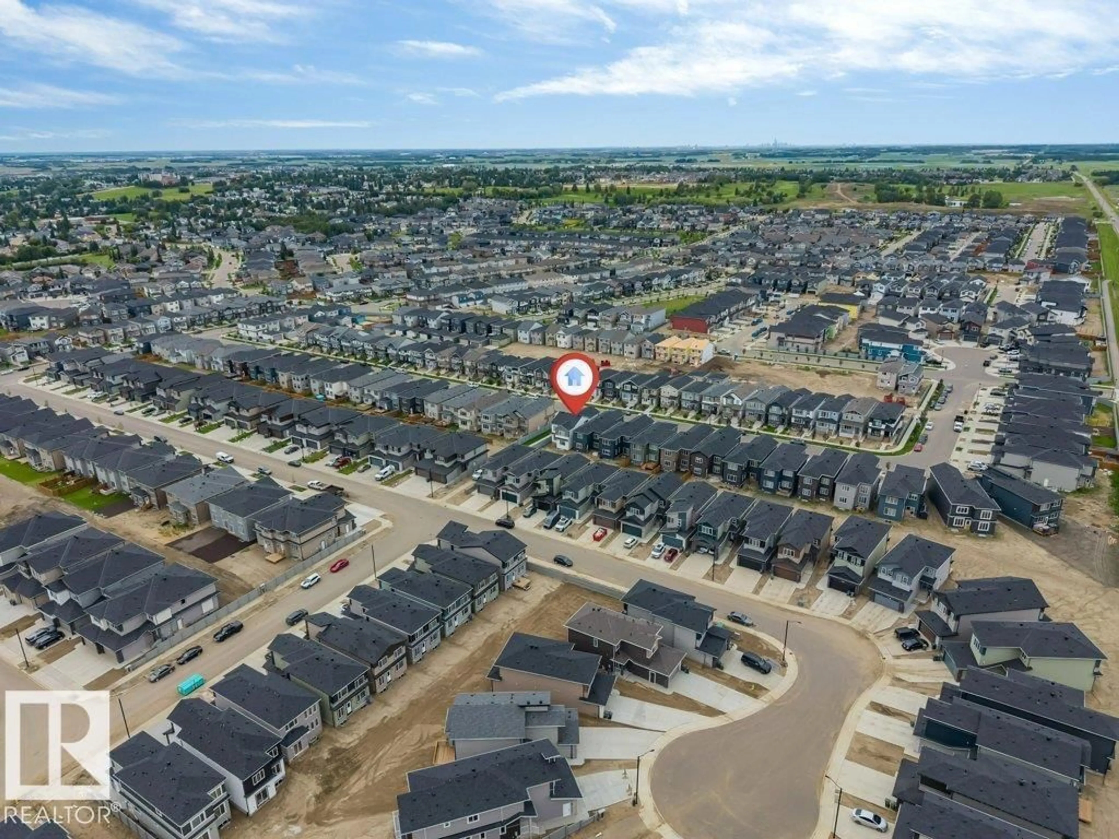A pic from outside/outdoor area/front of a property/back of a property/a pic from drone, street for 3525 42 AVE, Beaumont Alberta T4X3G4