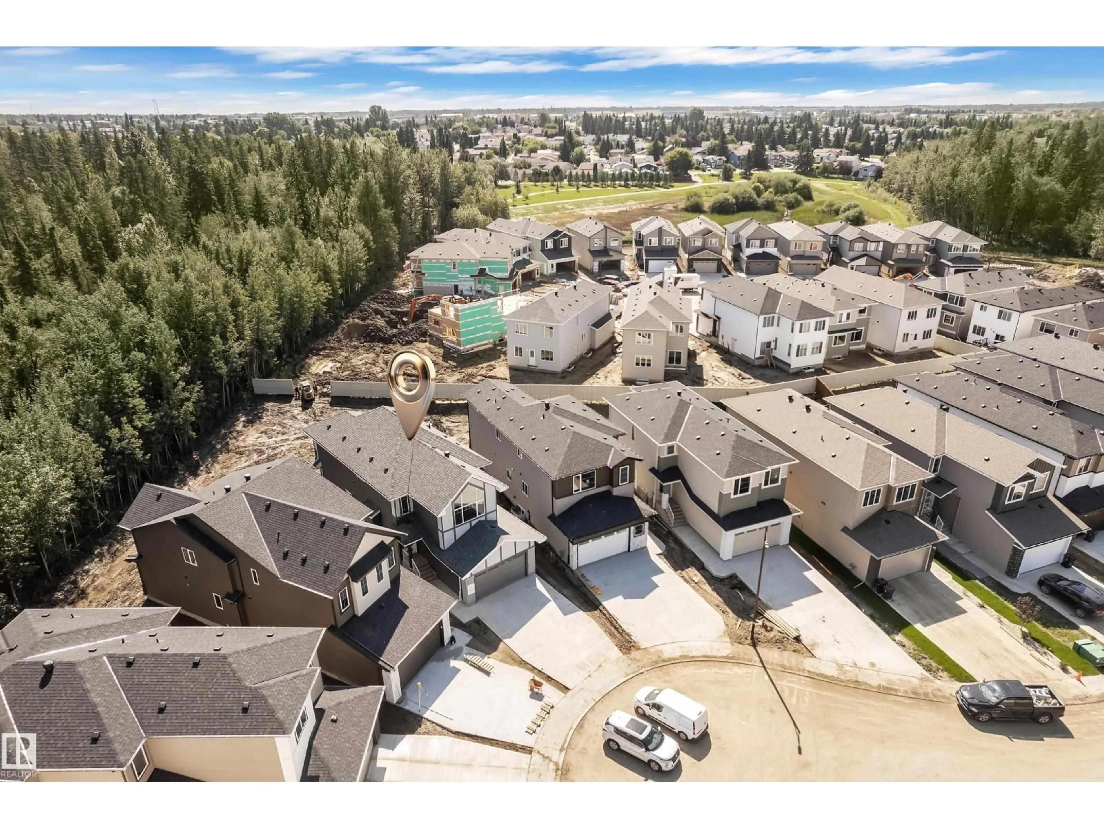 A pic from outside/outdoor area/front of a property/back of a property/a pic from drone, unknown for 49 MEADOWGROVE LANE, Spruce Grove Alberta T7X0W2
