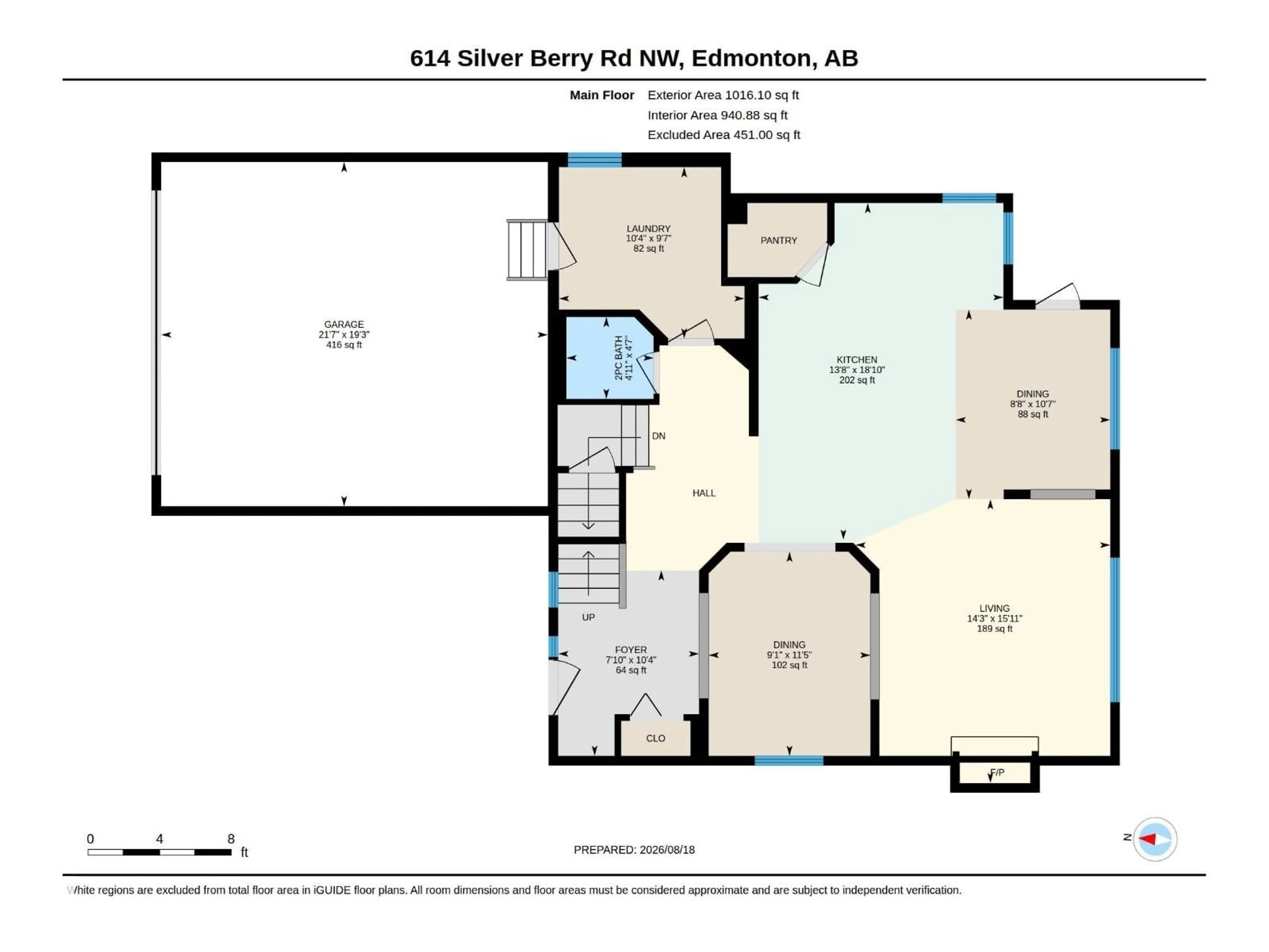 Floor plan for 614 SILVER BERRY ROAD, Edmonton Alberta T6T1X5