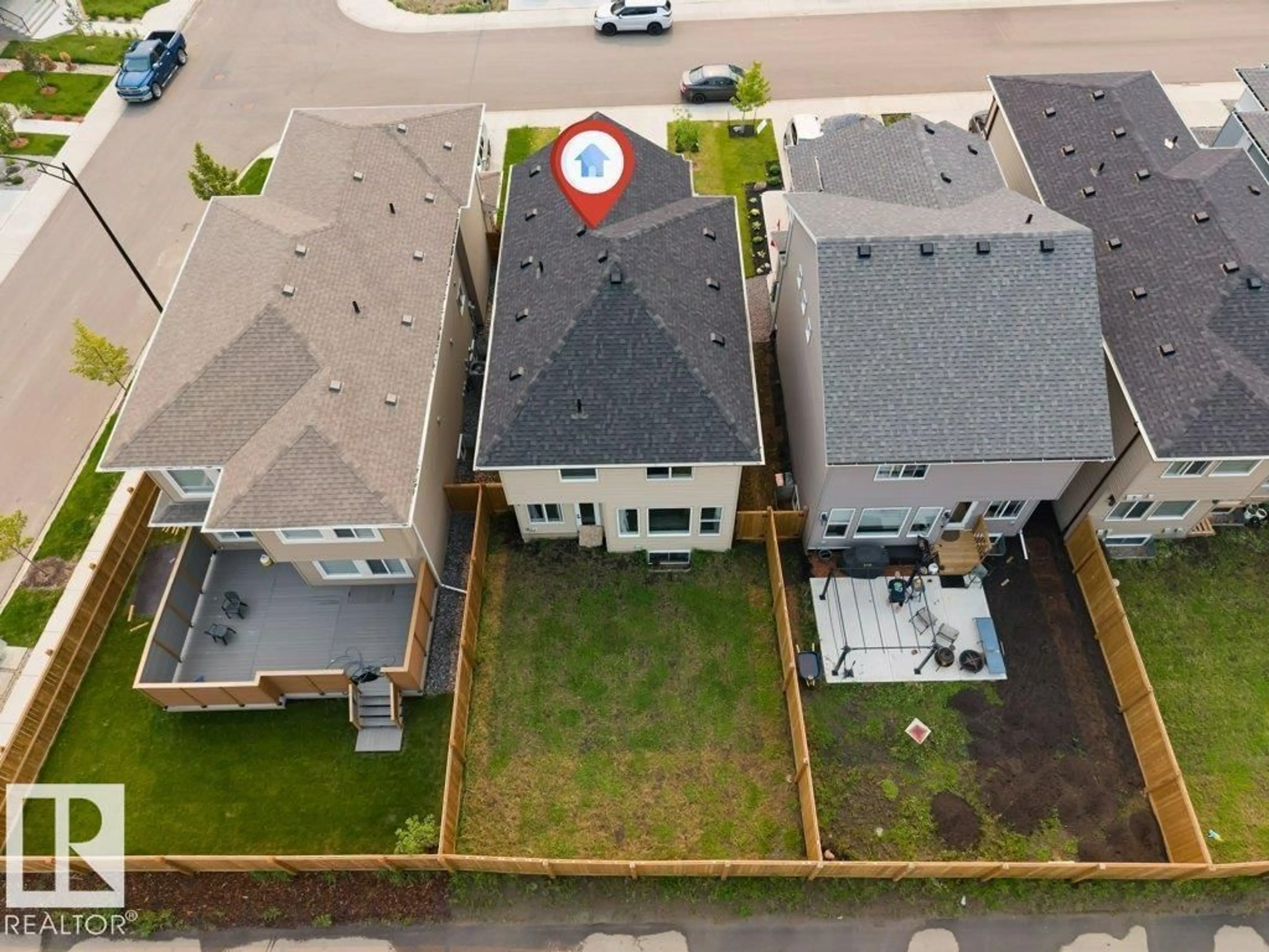 A pic from outside/outdoor area/front of a property/back of a property/a pic from drone, street for 1910 159 ST, Edmonton Alberta T6W4X7